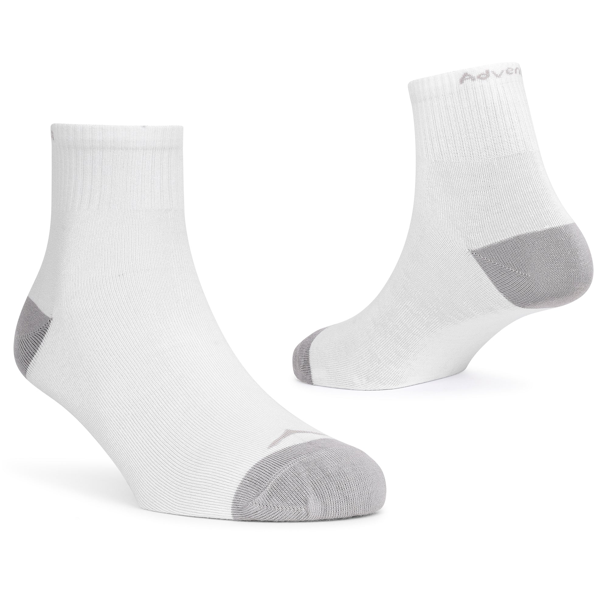 Mid Ankle Cotton Socks - Pack of 2 (BS500) - White - Blue-thumbmail-4