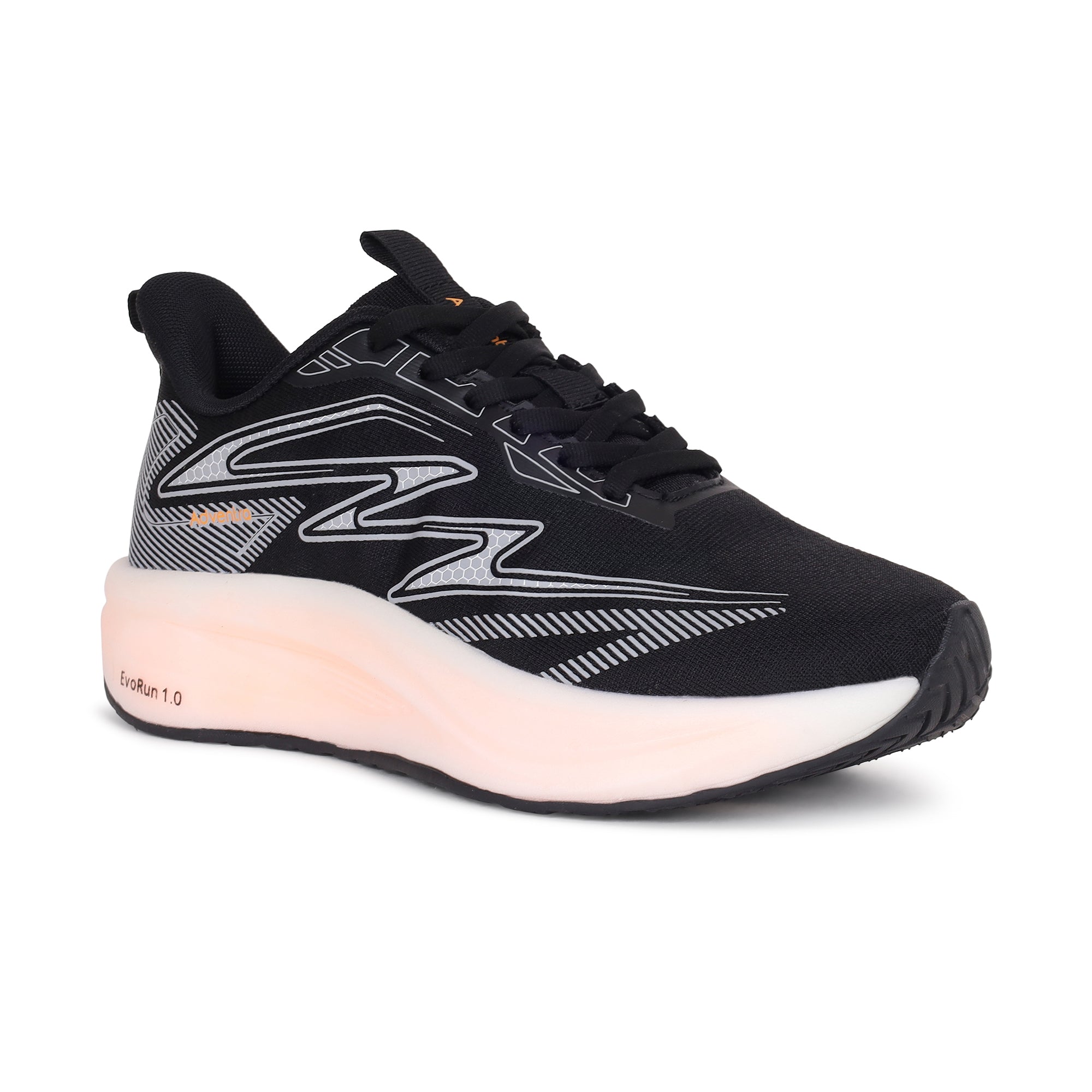 Lightweight Running Shoes for Walking, Sports & Gym (RR700) – Black-thumbmail-1