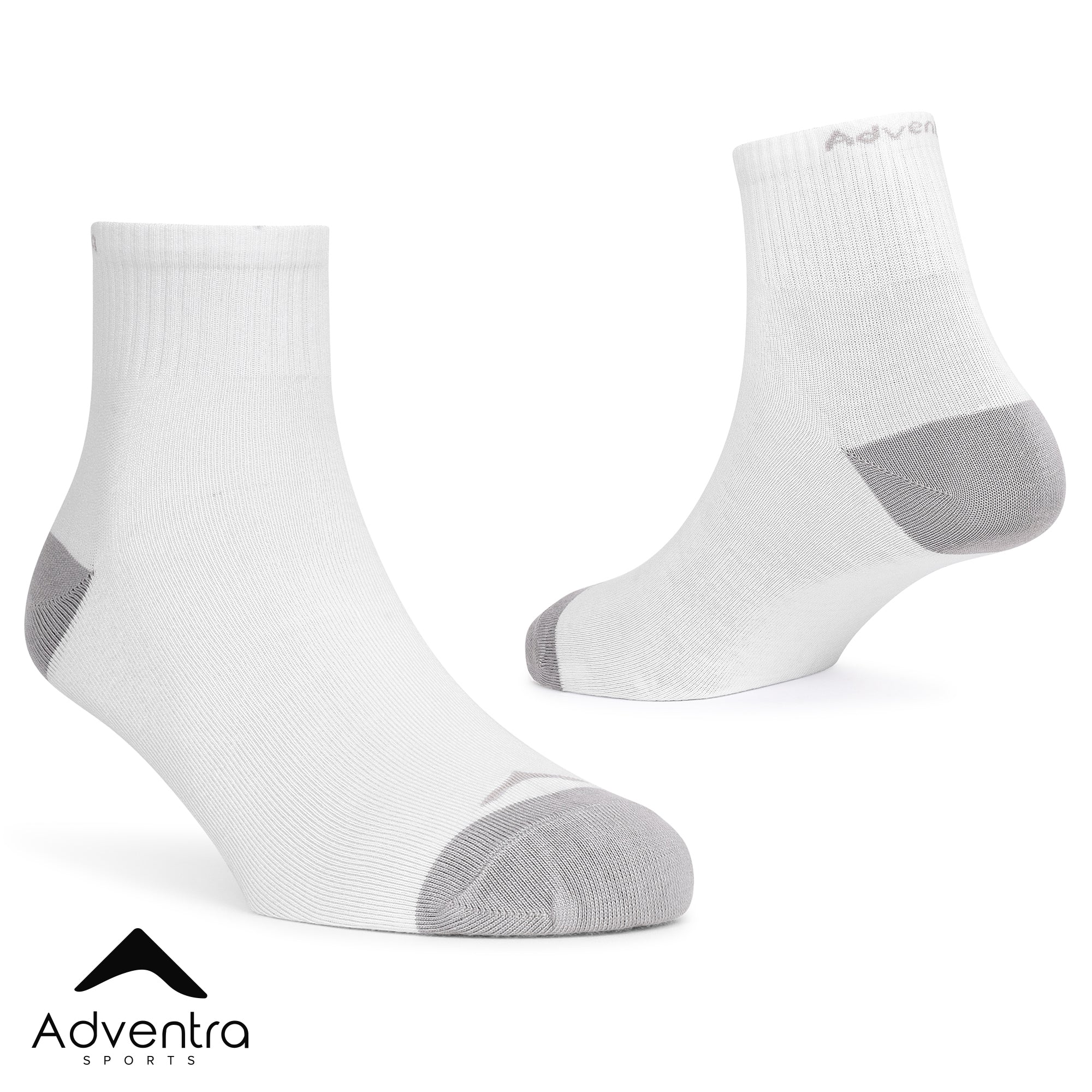 Mid Ankle Socks - Pack of 2 (BS500) - White - Blue-thumbmail-4