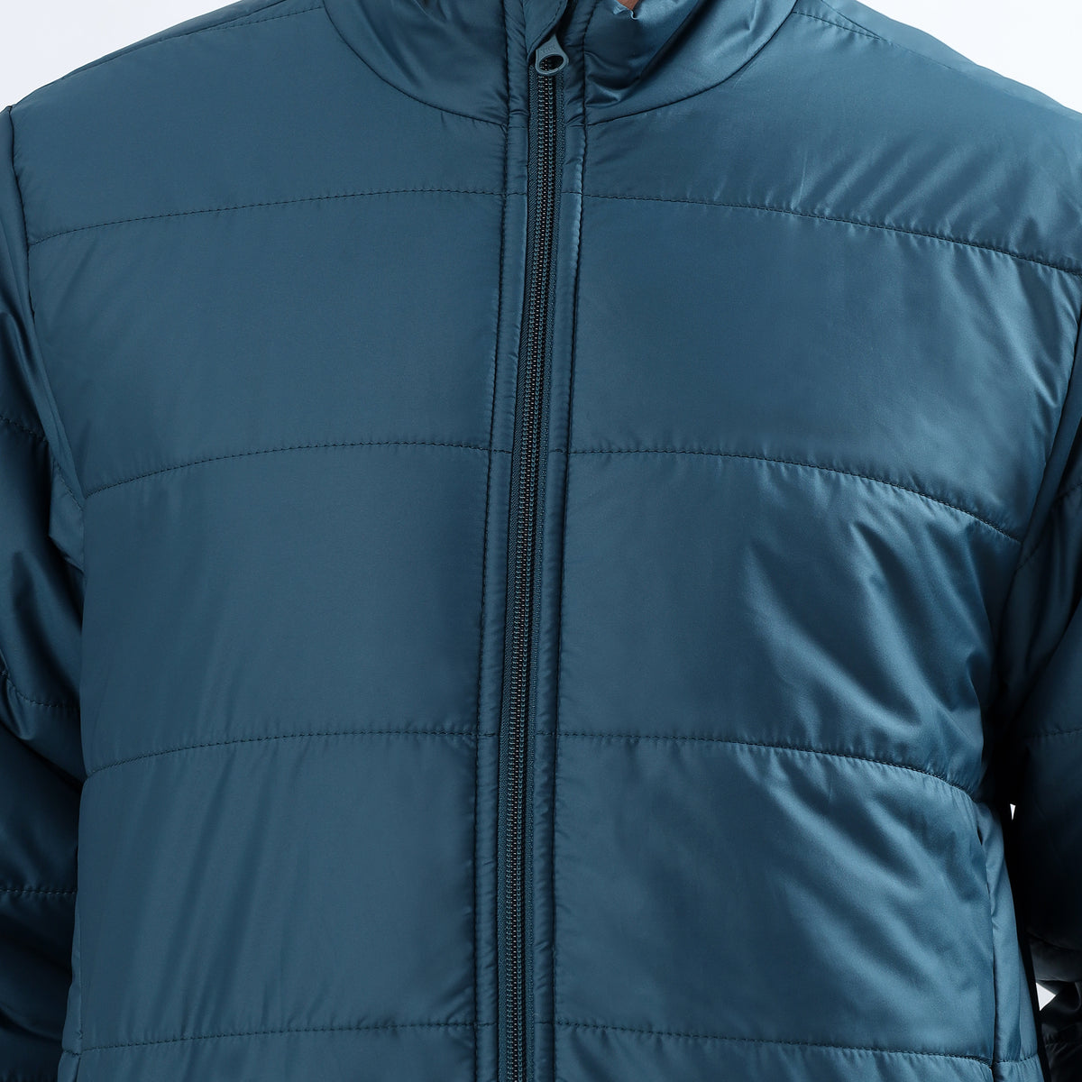Men's Basic Winter Puffer Jacket – Water Repellent, Quilted - WH100 (Gracial Teal)-thumbmail-9