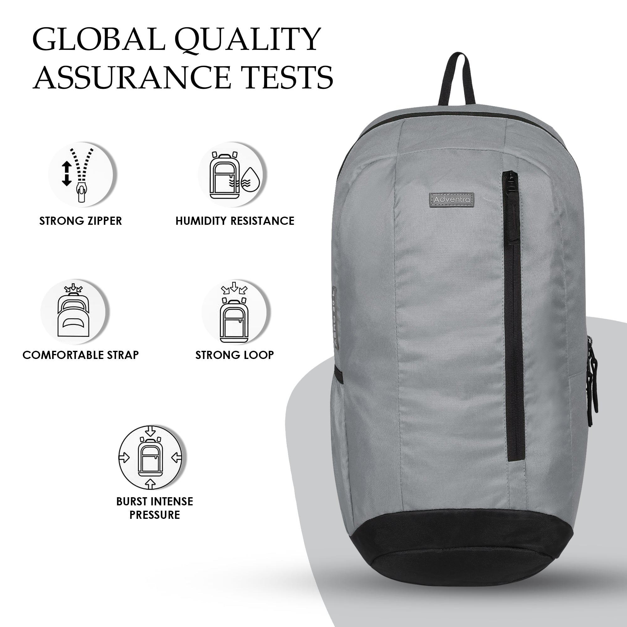 20L Everyday Backpack with Padded Straps - AERO (EH101) Grey-thumbmail-3