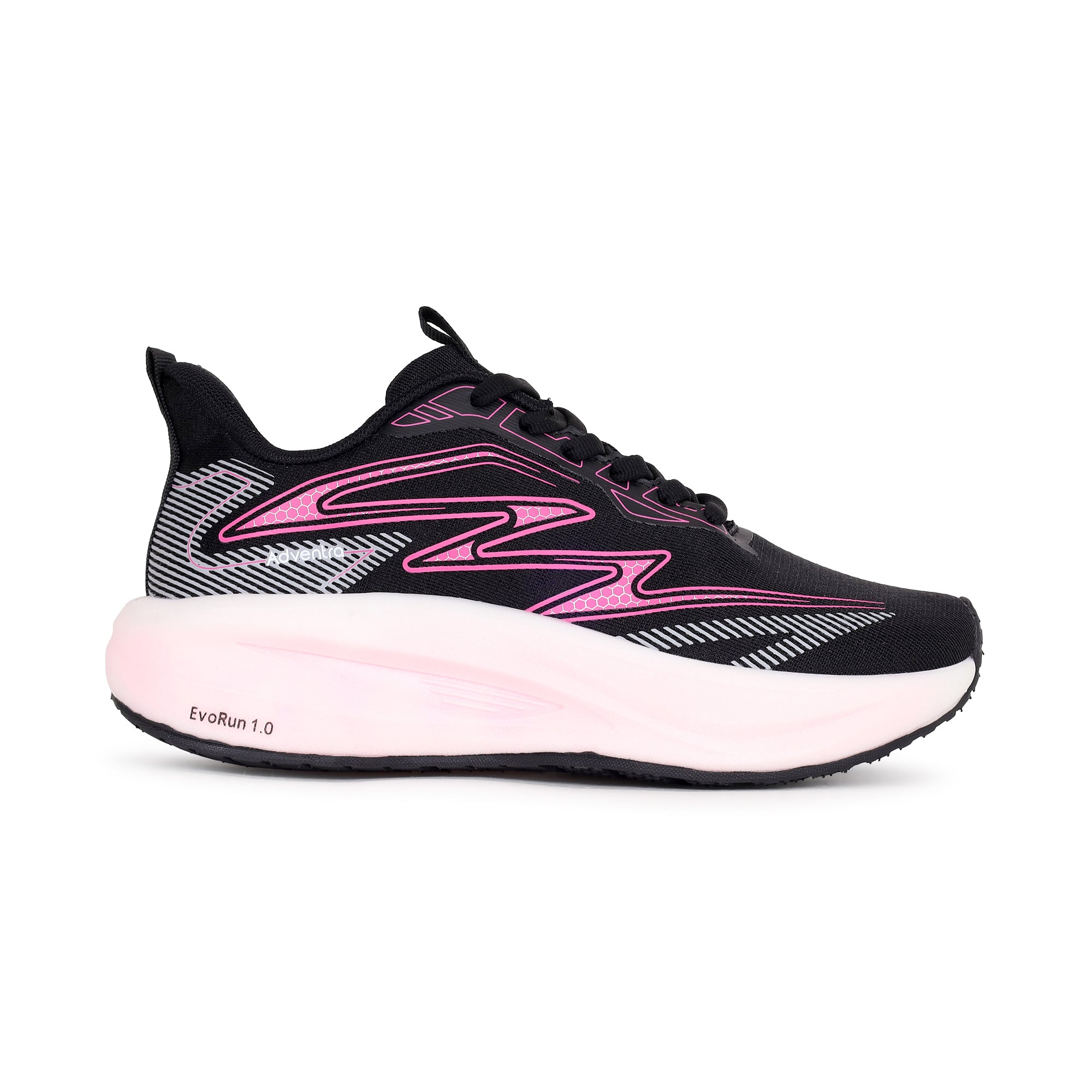 Lightweight Running Shoes for Women - Walking, Sports & Gym (RR700) – Black-Pink-thumbmail-4