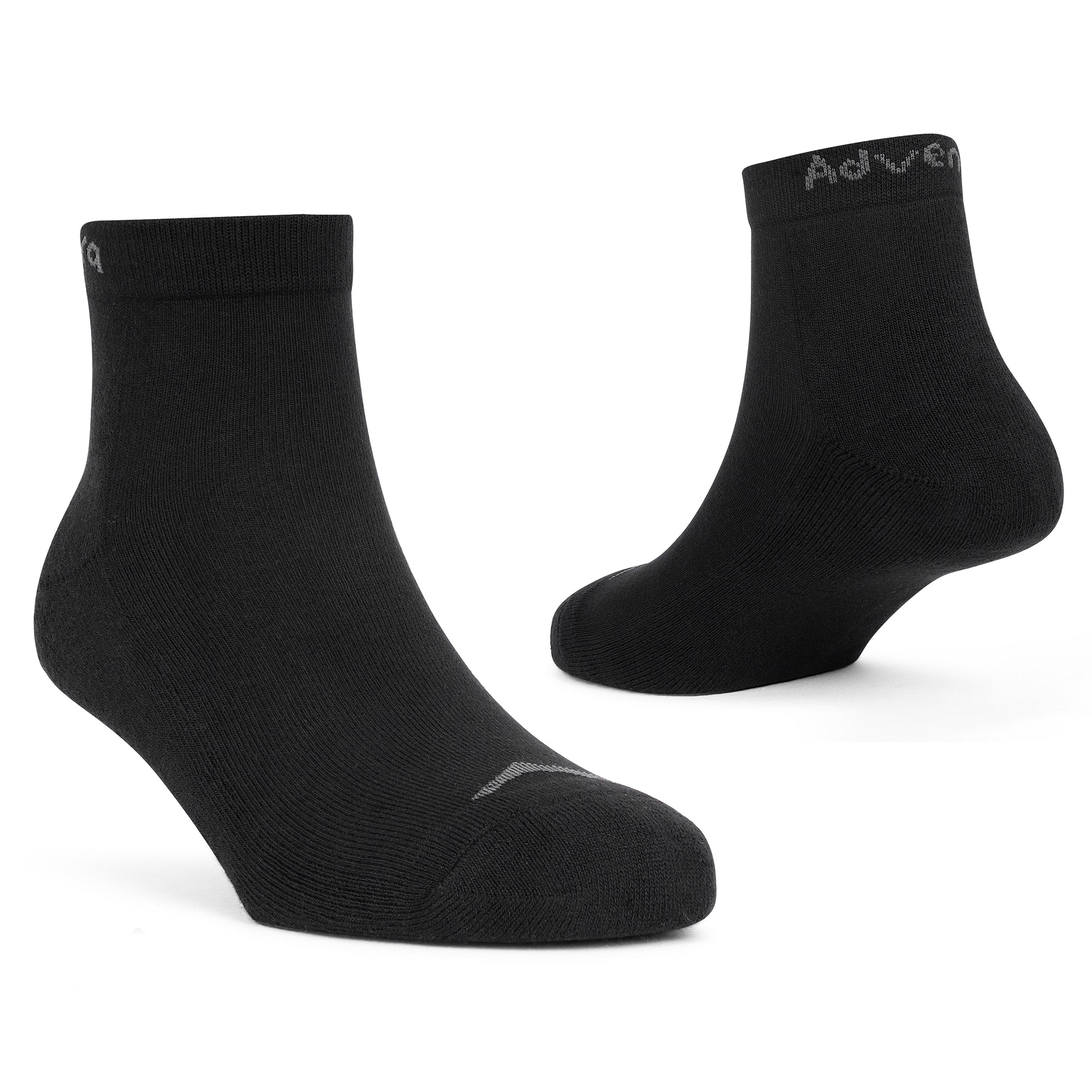 Low Ankle Cotton Socks – Pack of 2 (ES500) – Black and White-thumbmail-5