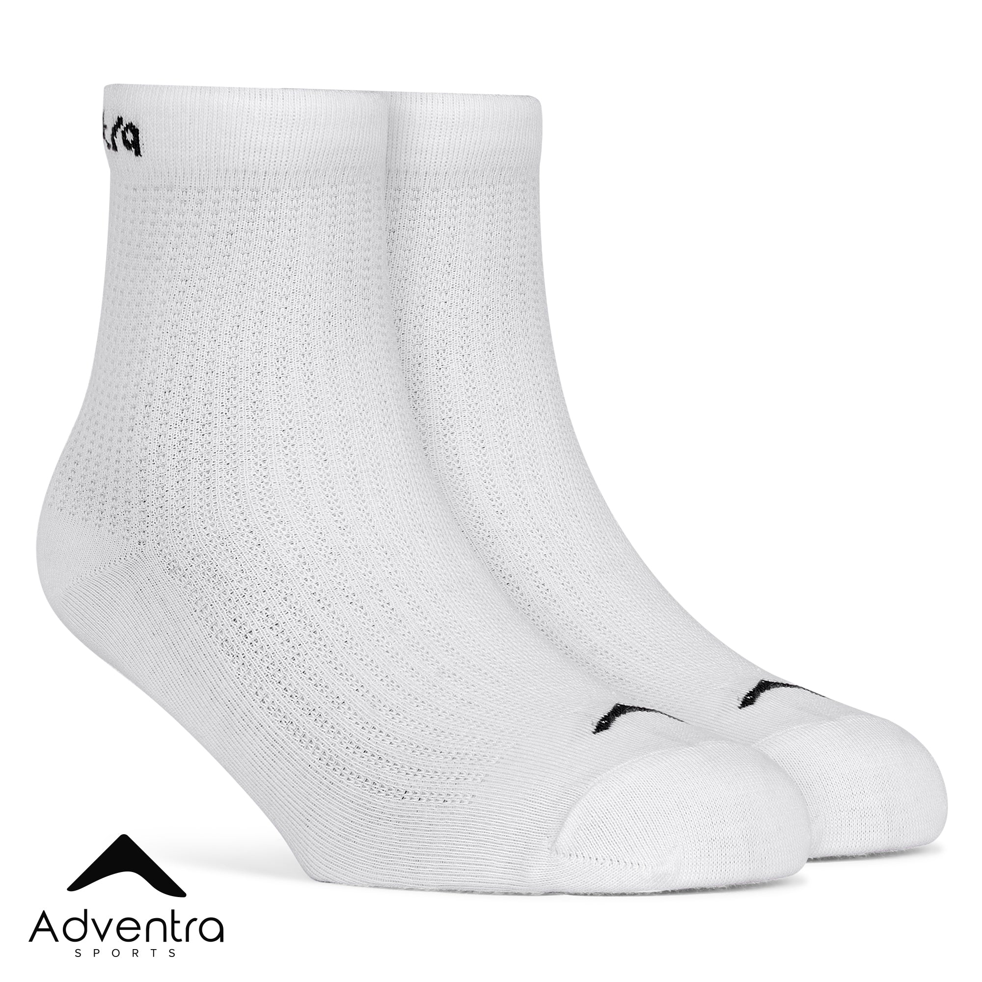 Mid Ankle Cotton Socks – Pack of 2 (ES700) – Black and White-thumbmail-4