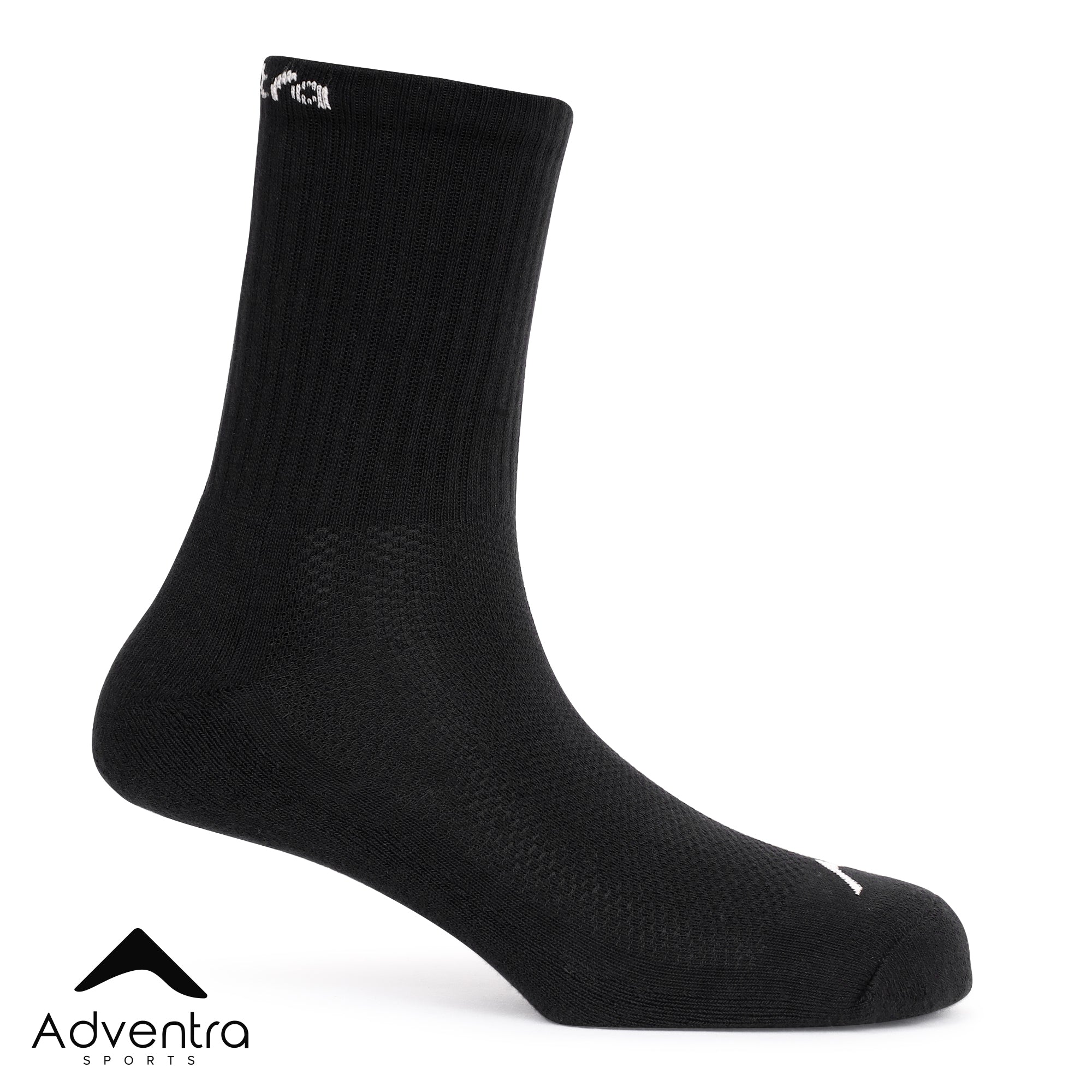 High Ankle Socks - Pack of 2 (ES500) - Black and White-thumbmail-5