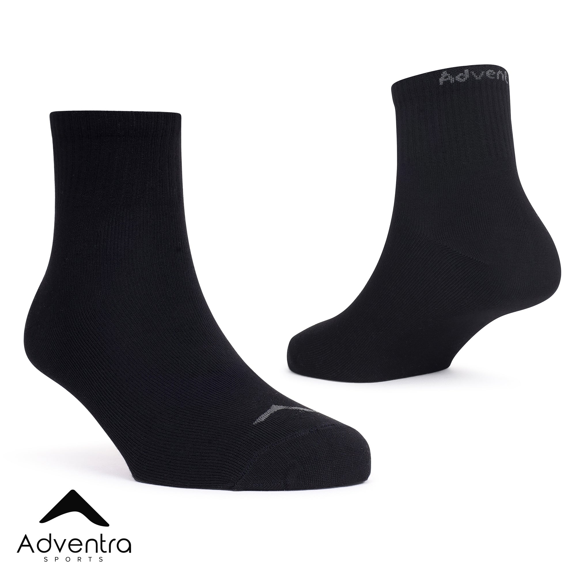 Mid Ankle Socks - Pack of 2 (BS500) -White-Black-thumbmail-5