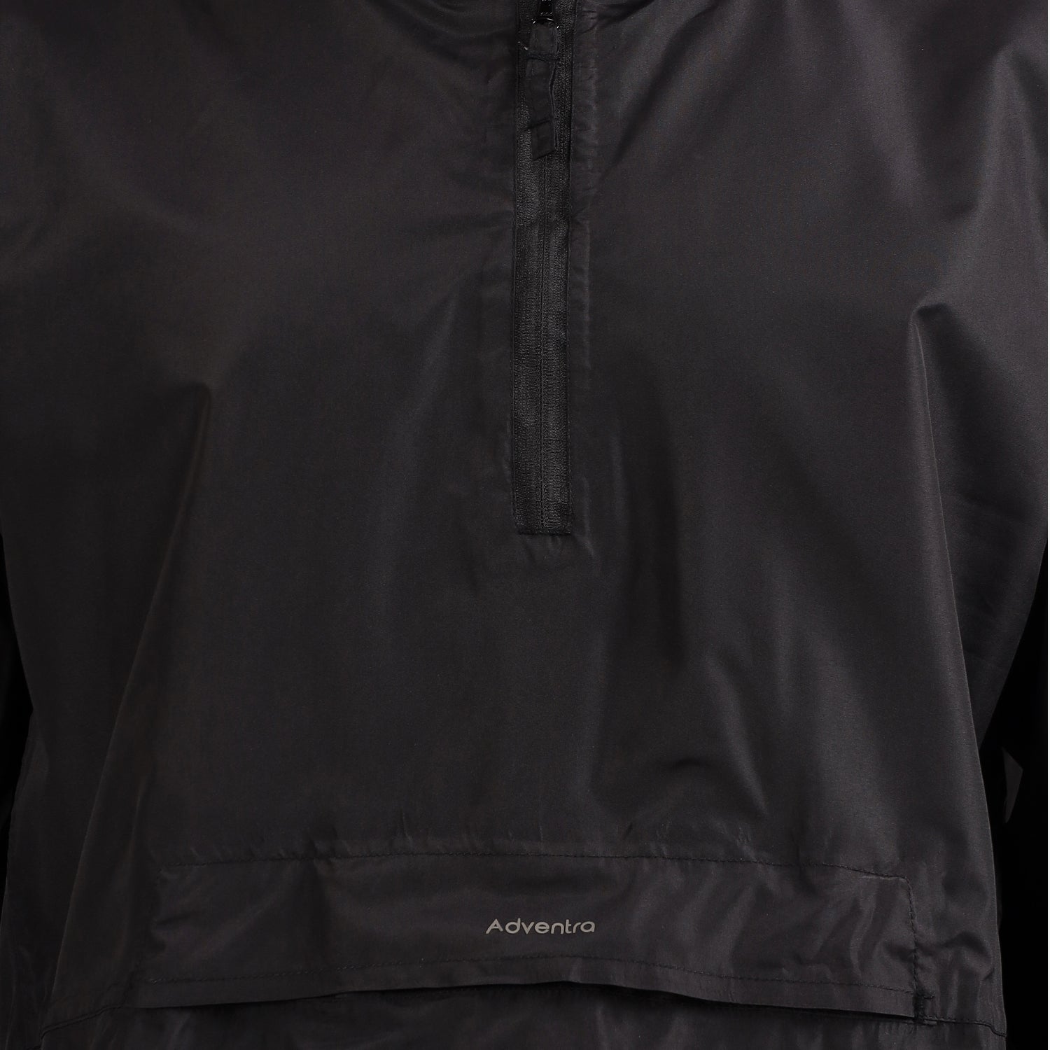 Rain Jacket with pouch, Half zip rain coat, Lightweight, Waterproof | RJ100 | Black-thumbmail-5