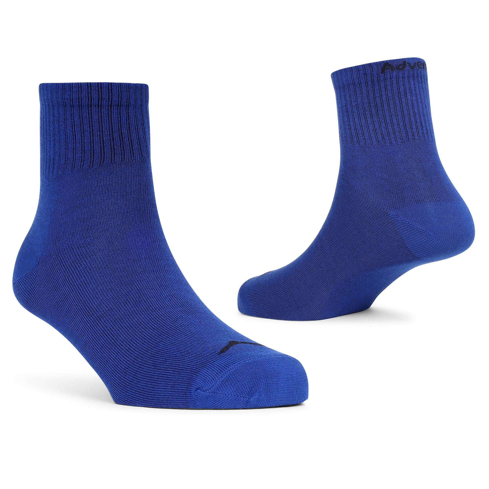 Mid Ankle Cotton Socks - Pack of 2 (BS500) - Blue-Black-thumbmail-5