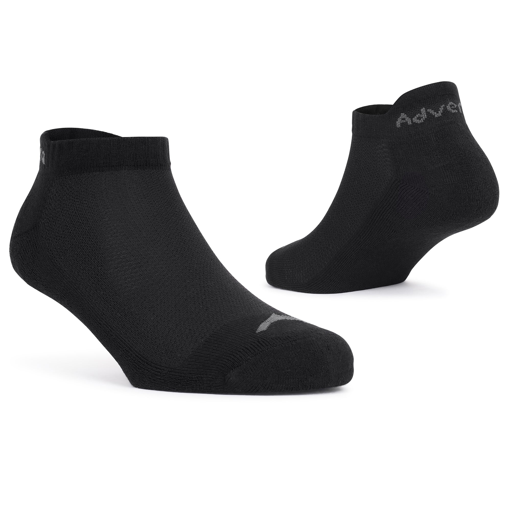 Low Ankle Cotton Socks – Pack of 2 (ES400) – White and Black-thumbmail-3