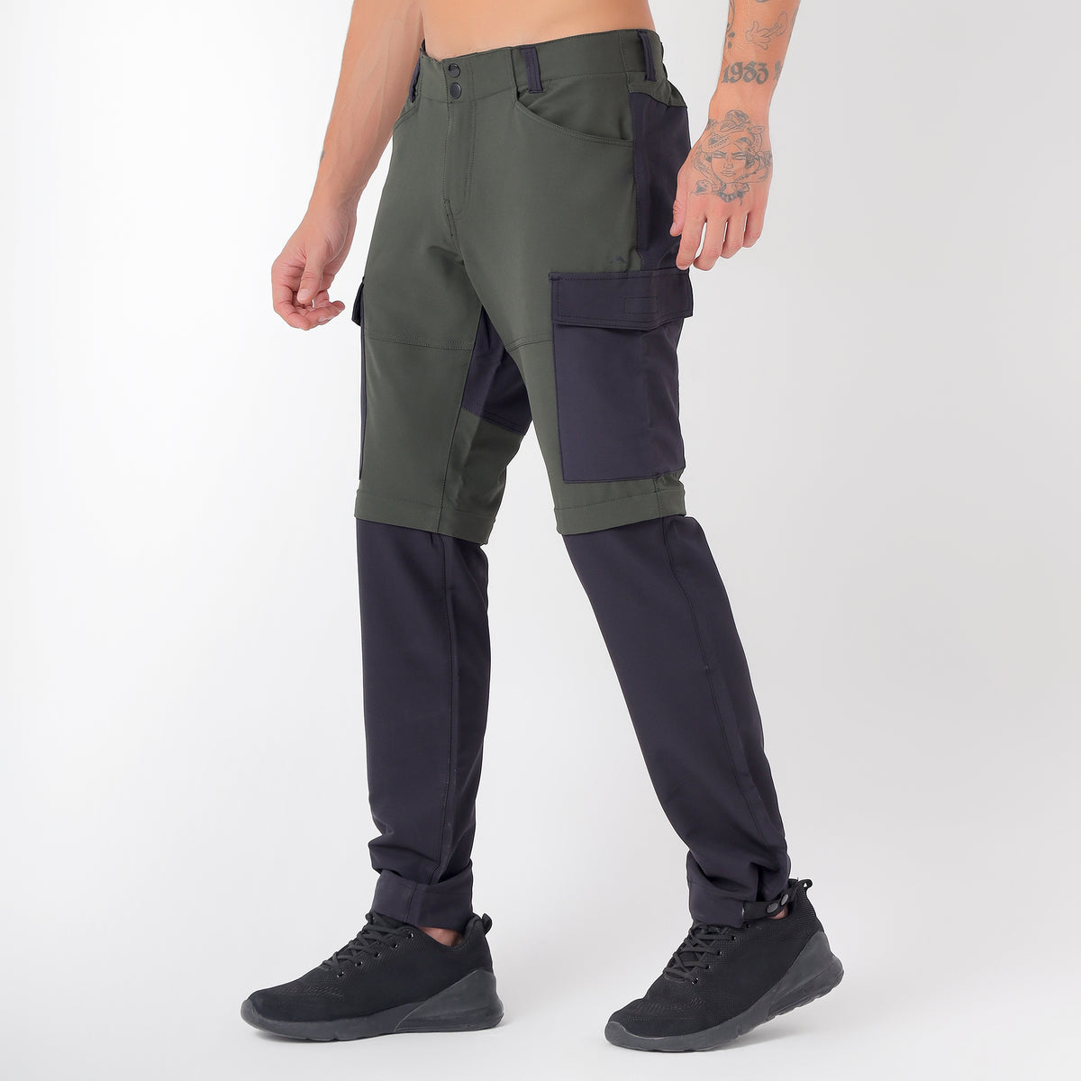 Convertible Cargo Pants with 5 Pockets – Water Resistant (EH1102) Uniform Green-thumbmail-2