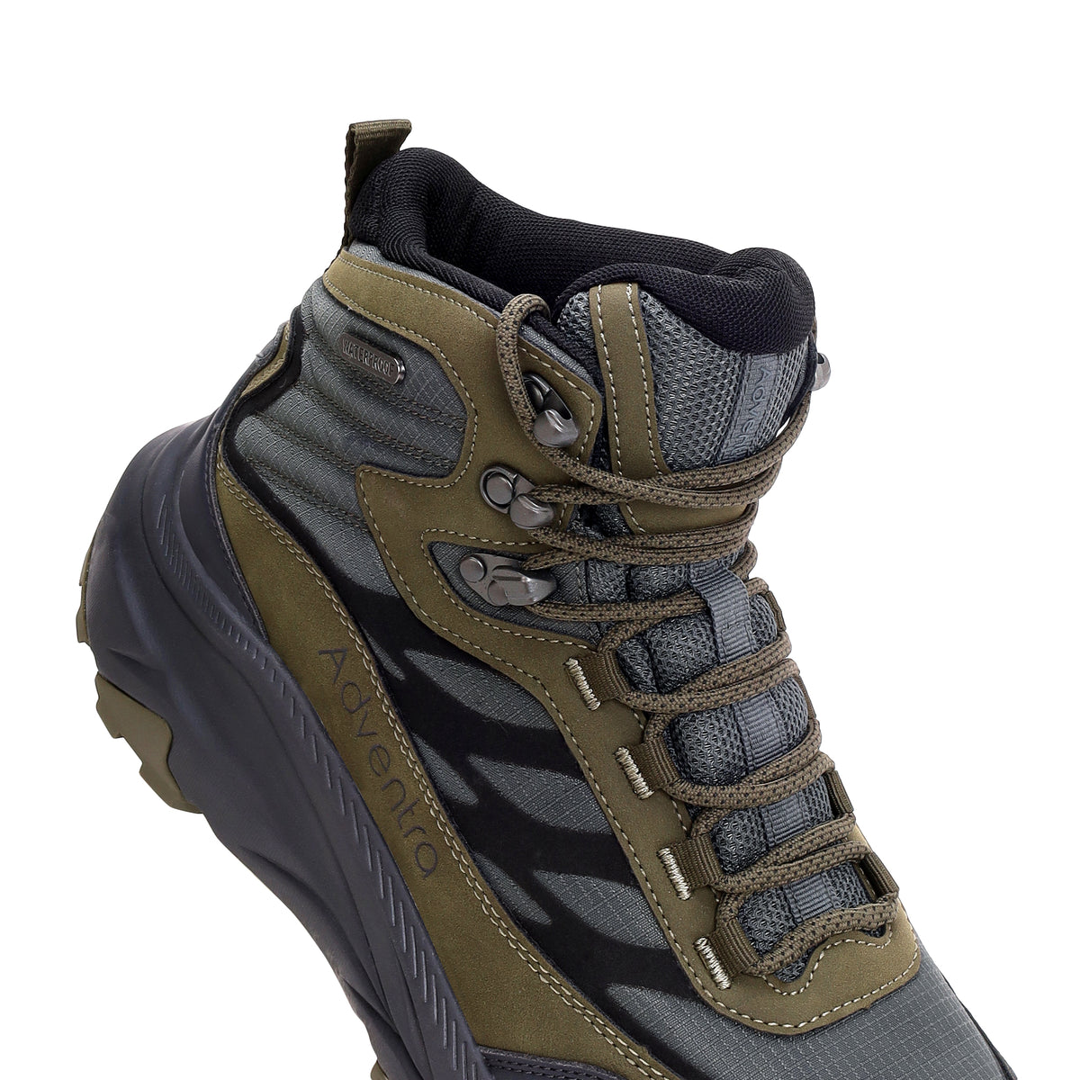 Waterproof Mid Ankle Hiking Shoes with Anti-Skid Rubber Sole (ET1112) - Grey-thumbmail-4
