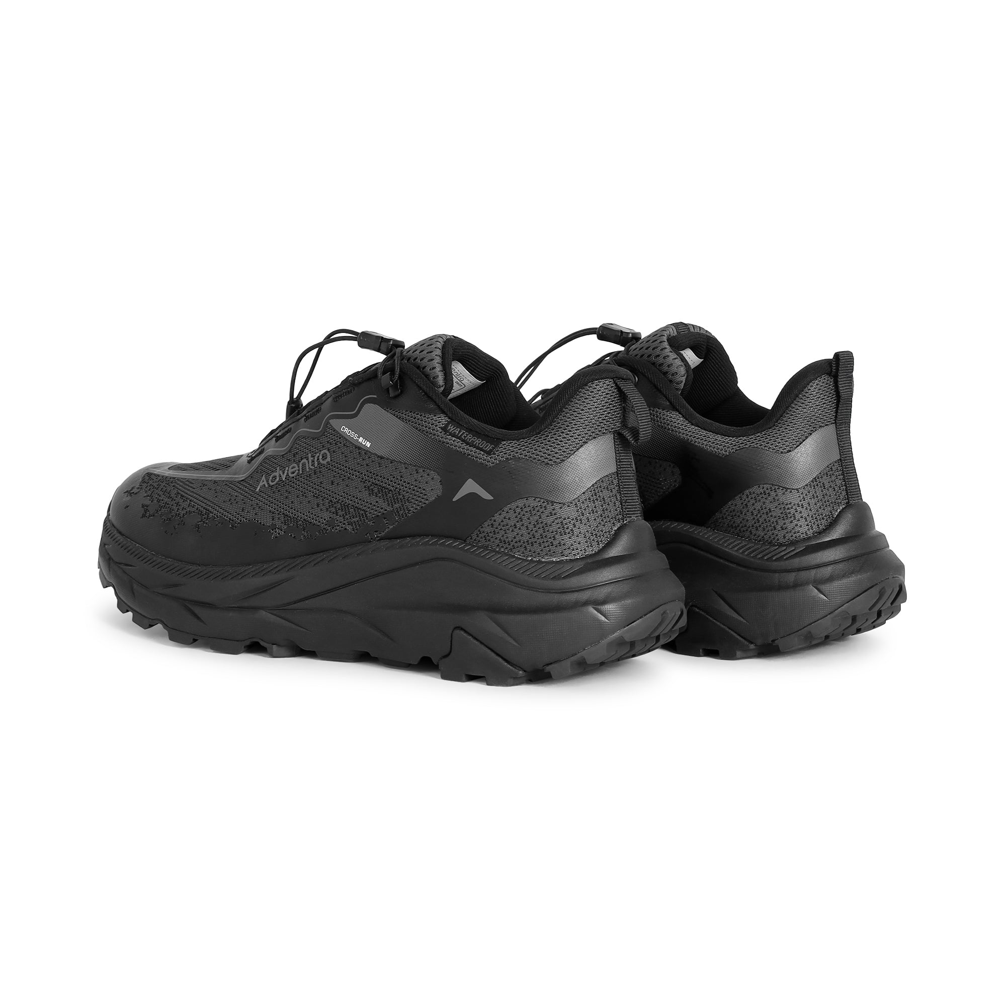 Waterproof Trail Running Ultra Grip Shoes, Quick-Lace (TR2014) – Full Black-thumbmail-6