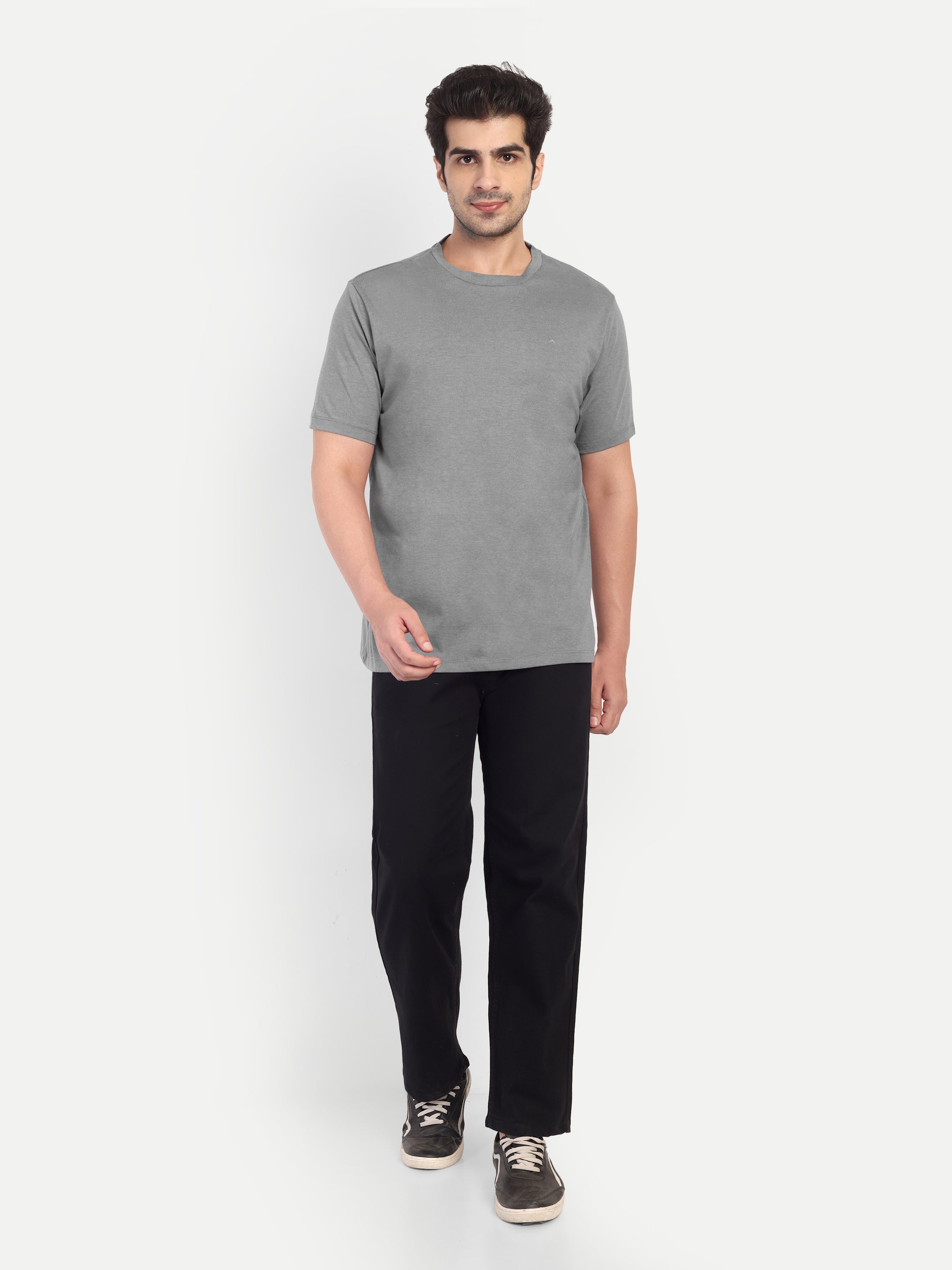 Adventra Basic Round Neck Tee ART104 (Grey)-thumbmail-2