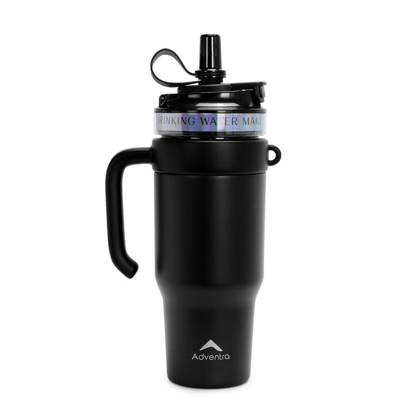 Adventra Trail Hydration Sipper Bottle 1000 ml with Handle – Black – BT103