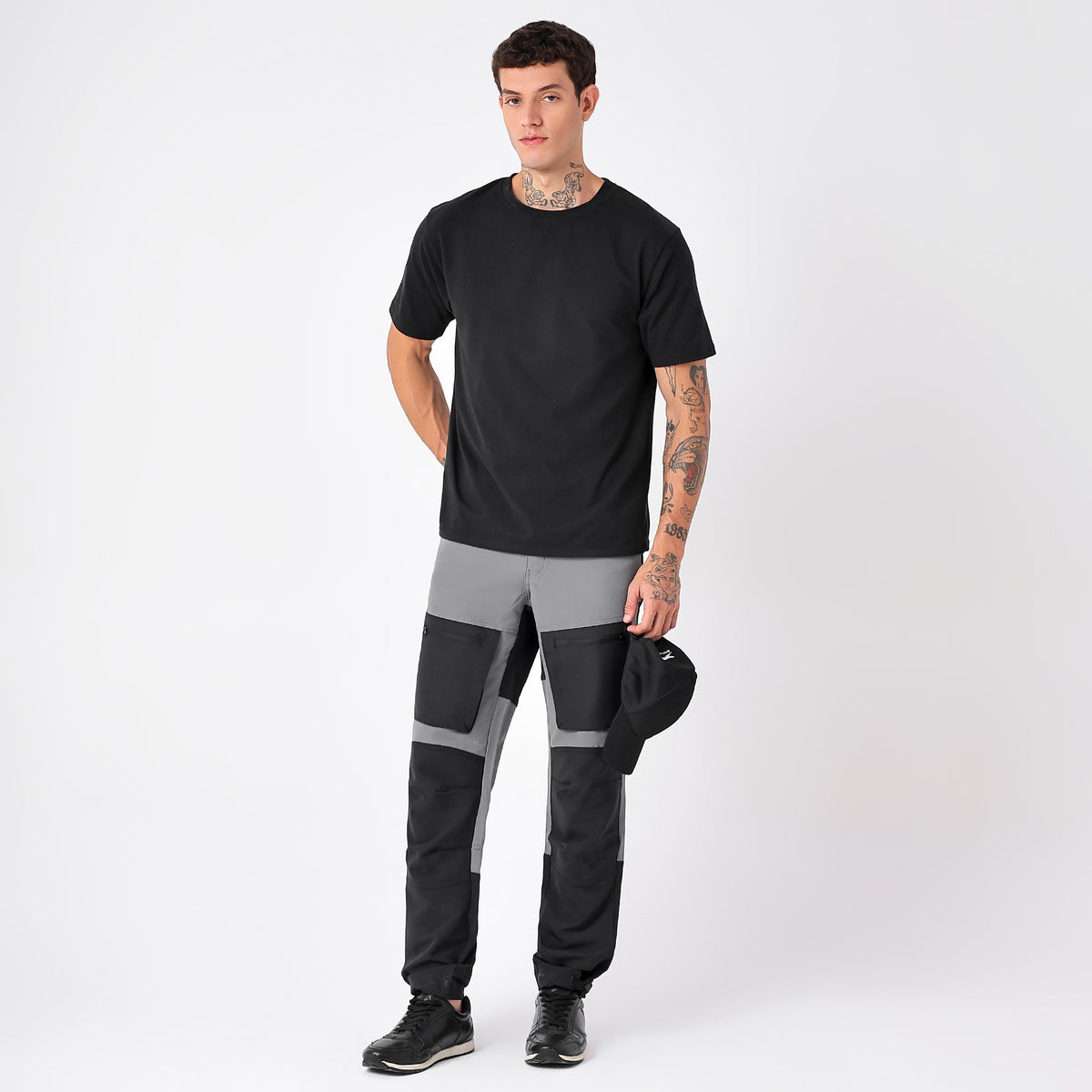Water-Resistant Cargo Pants with 5 Pockets – EH1101 Grey-thumbmail-6