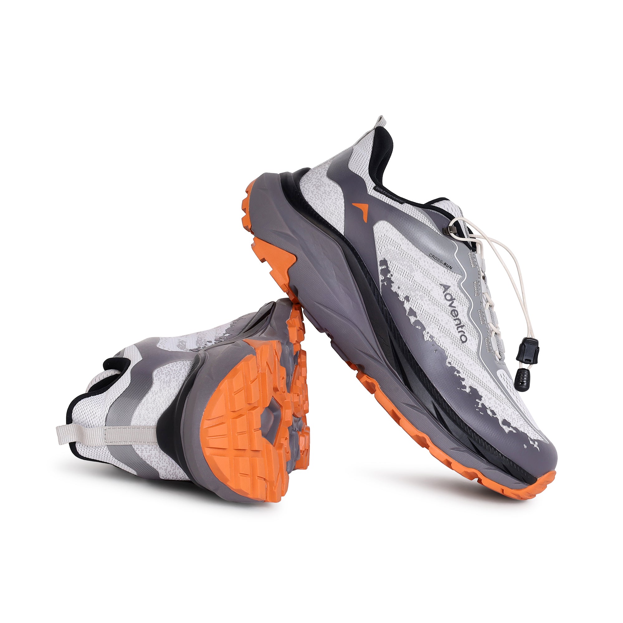 Waterproof Trail Running Ultra Grip Shoes, Quick-Lace (TR2014) – White-Black-thumbmail-7