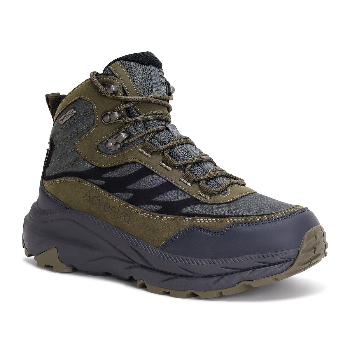 Waterproof Mid Ankle Hiking Shoes with Anti-Skid Rubber Sole (ET1112) - Grey