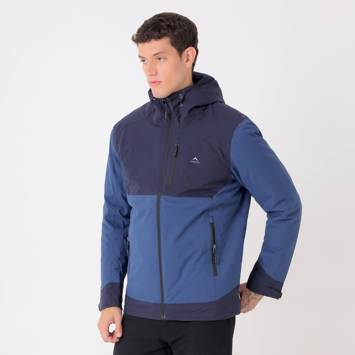 Waterproof Hooded Jacket with Pockets – Warm -10°C (ET1100) Blue-thumbmail-2