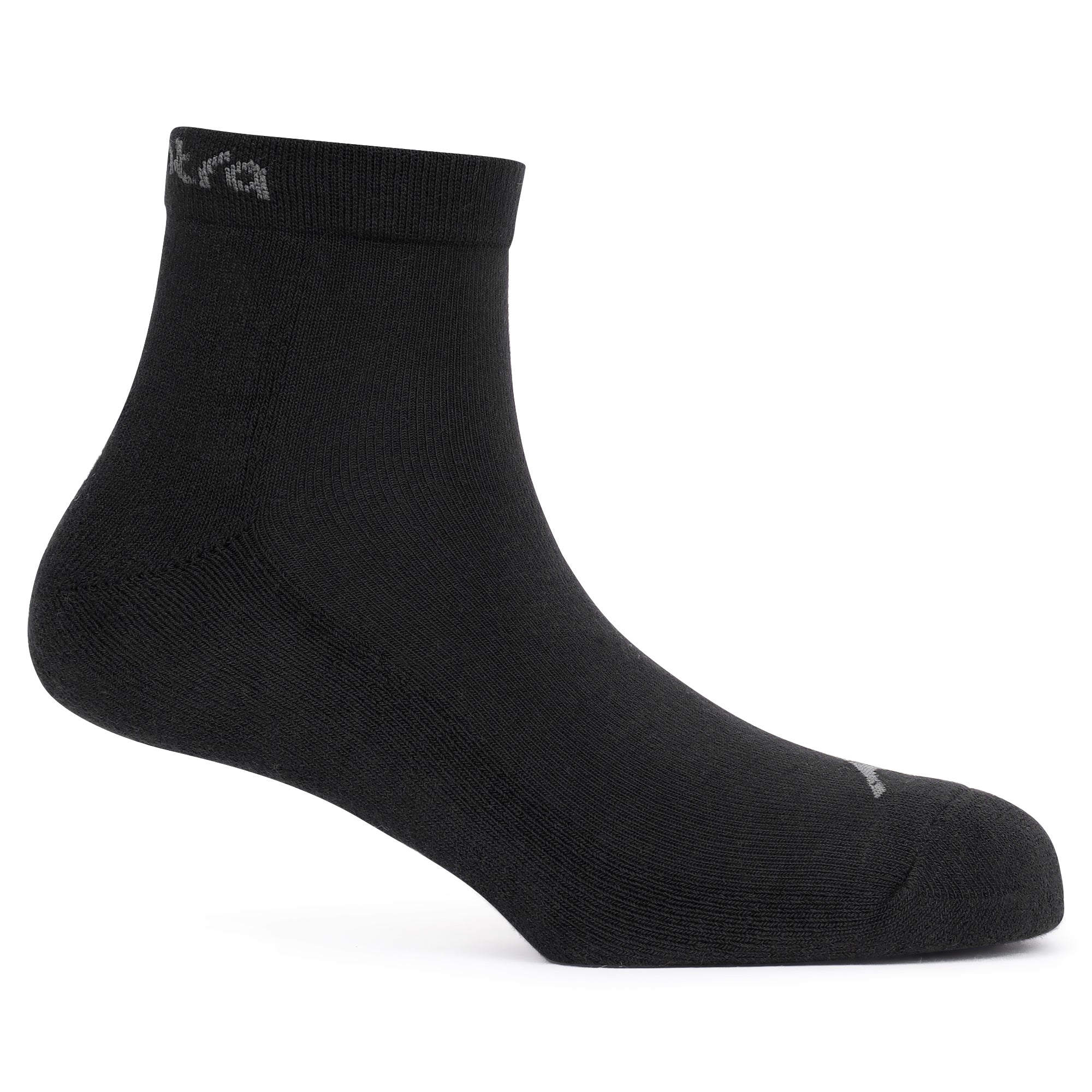 Low Ankle Cotton Socks – Pack of 2 (ES500) – Black and White-thumbmail-6