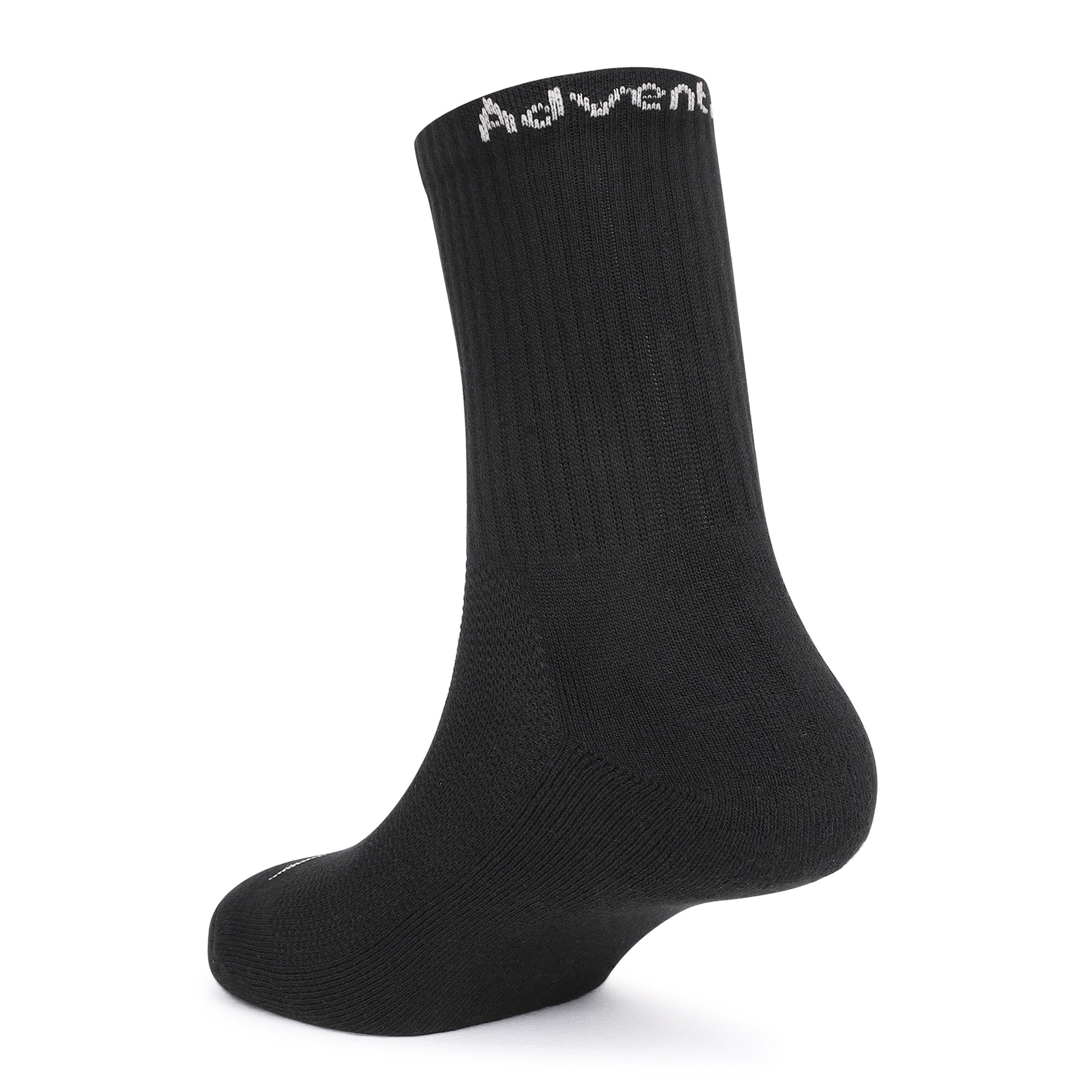 High Ankle Cotton Socks - Pack of 2 (ES500) - Black and White-thumbmail-6