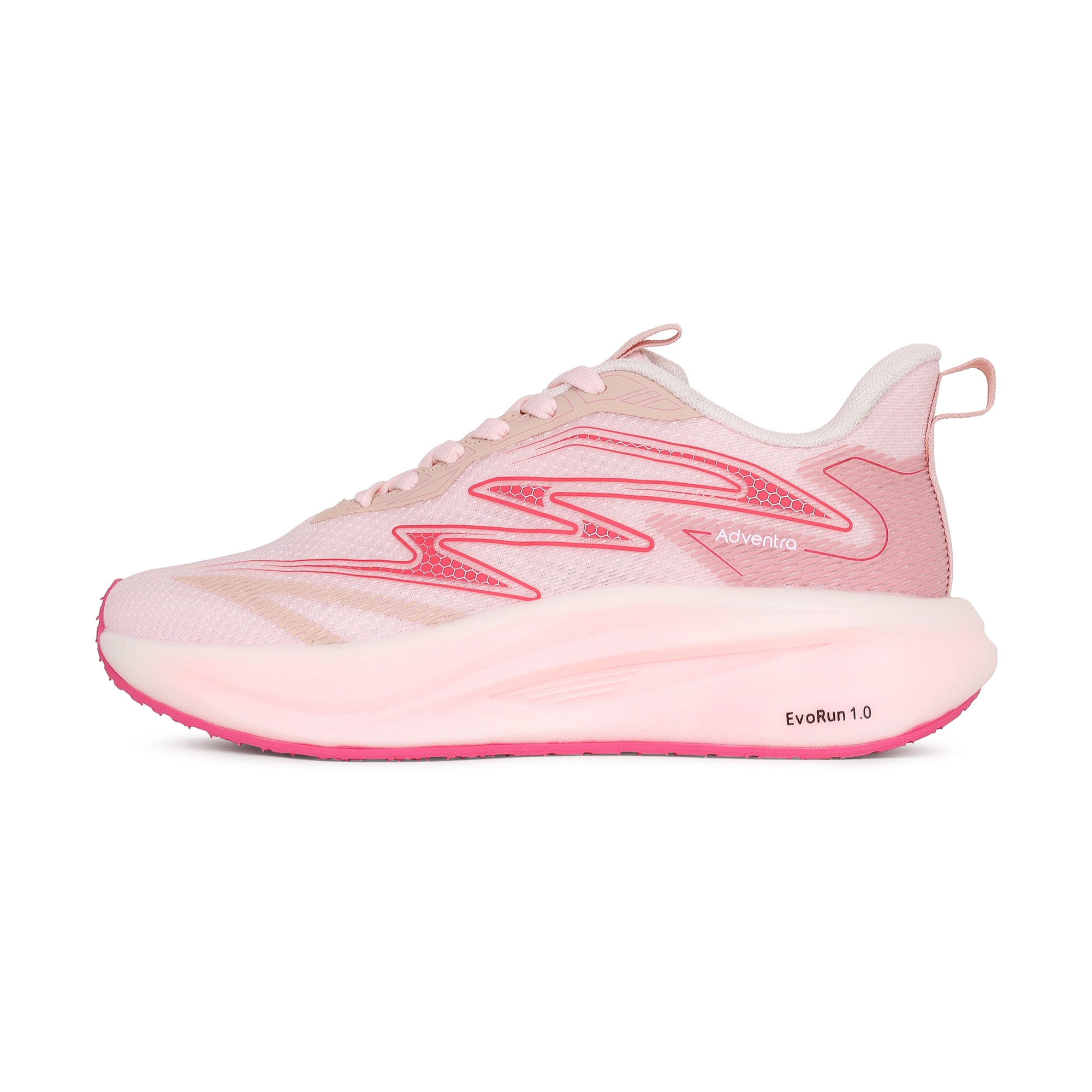 Lightweight Running Shoes for Women - Walking, Sports & Gym (RR700) – White-Pink-thumbmail-6