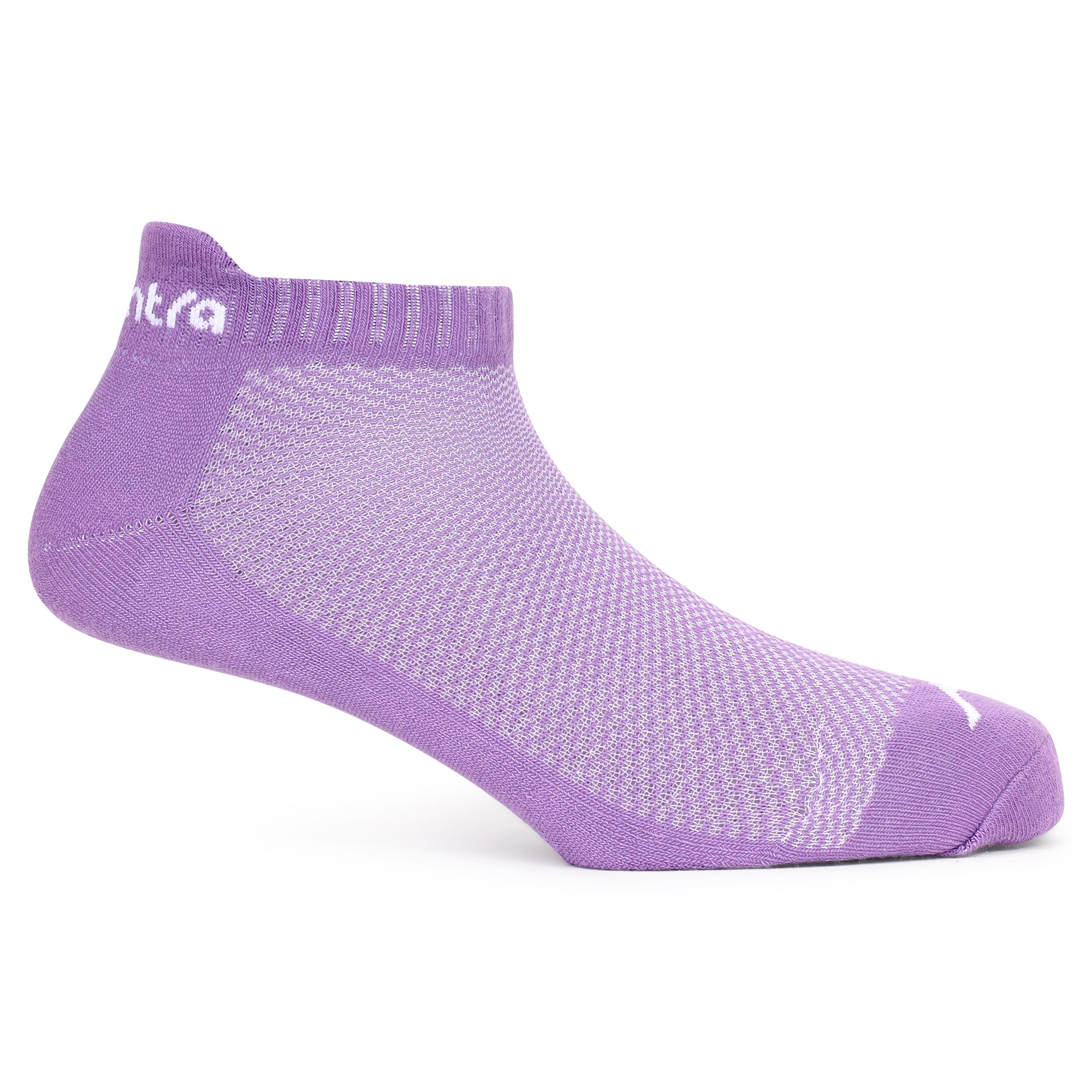 Adventra Women Low Ankle Cotton Socks - 2 Pairs | Unisex | ES300 | Purple-Black-thumbmail-6