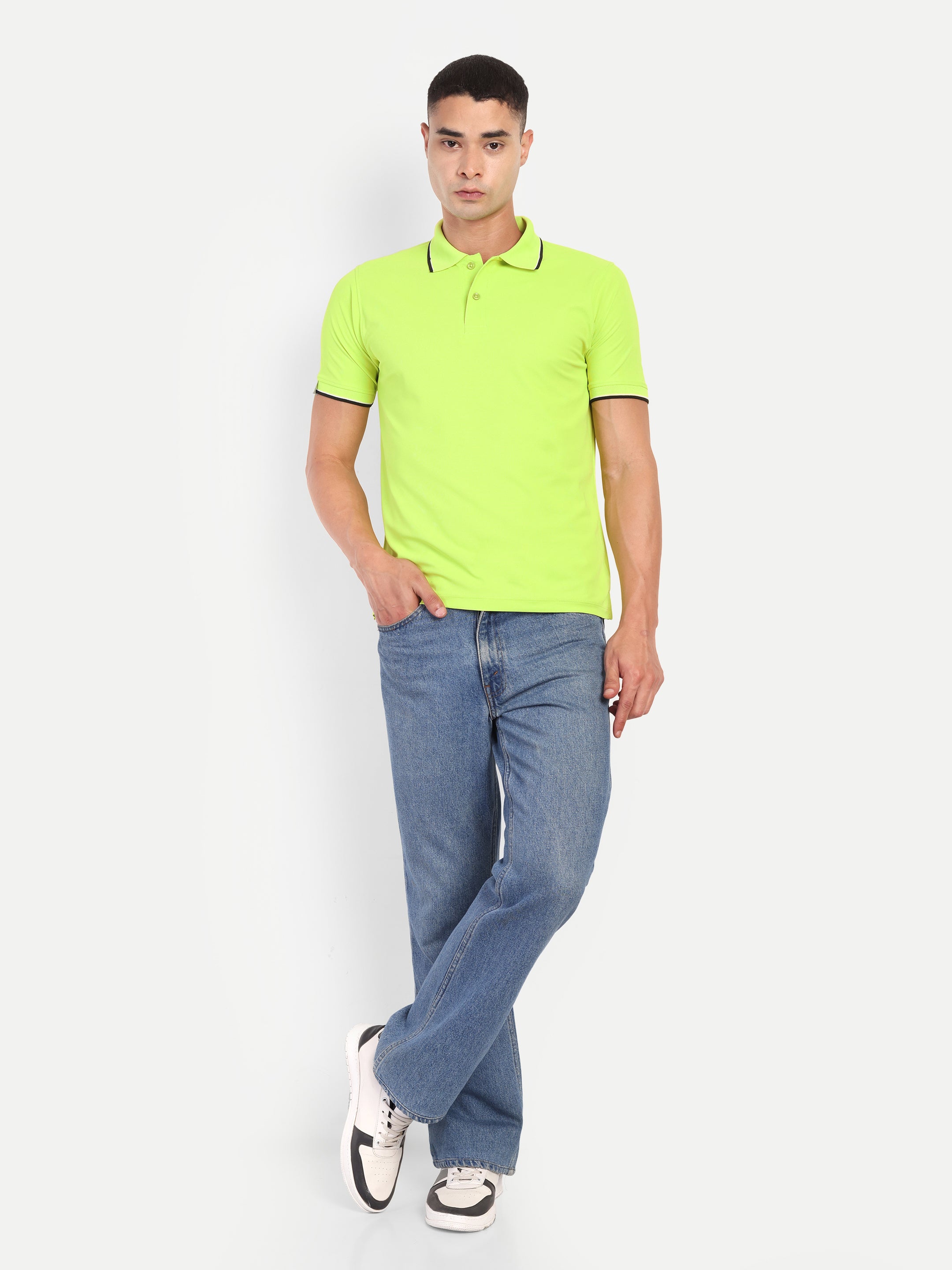 Adventra Polo Half Sleeve Tshirt ADP100 (Yellow)-thumbmail-2