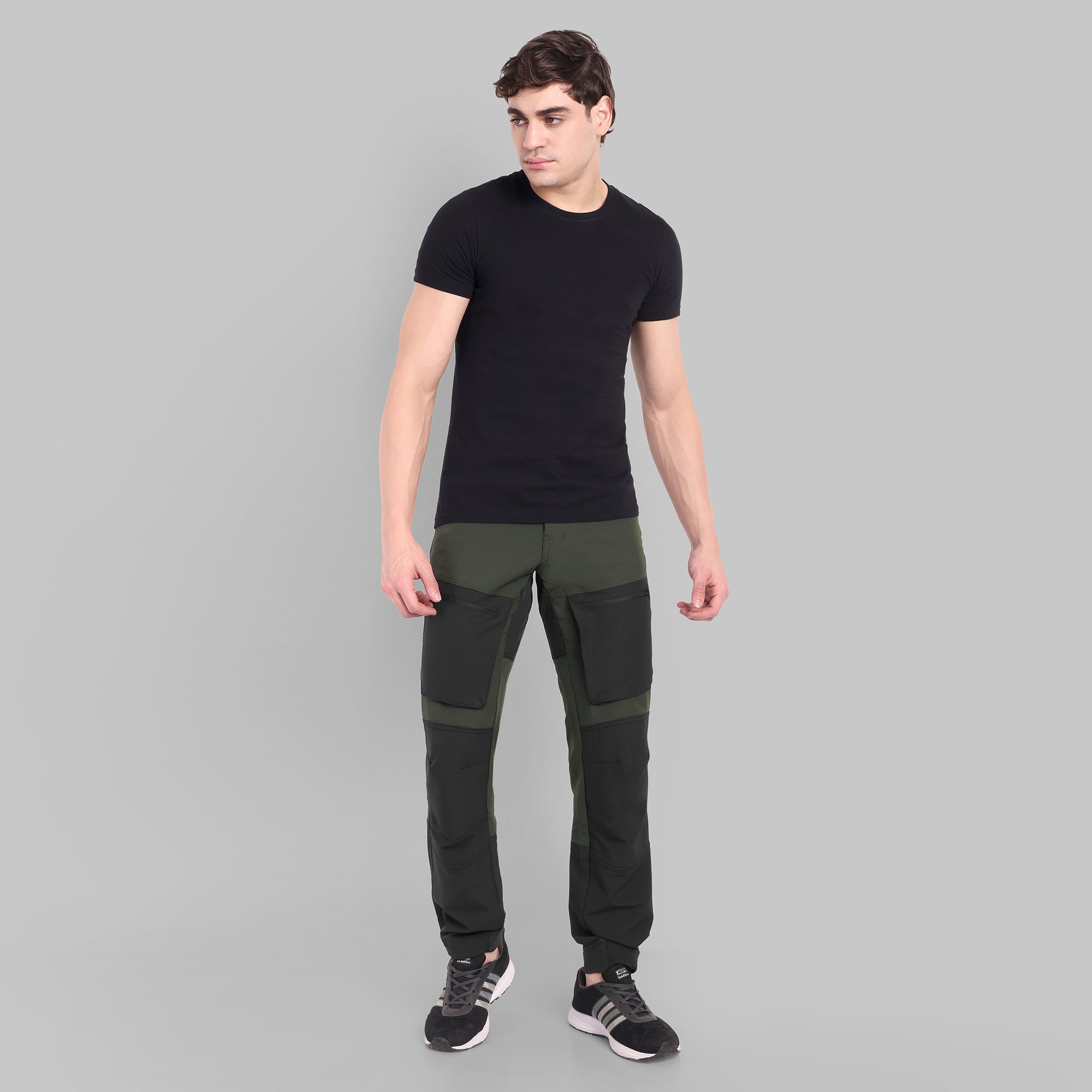 Water-Resistant Cargo Pants with 5 Pockets – EH1101 Green-thumbmail-4