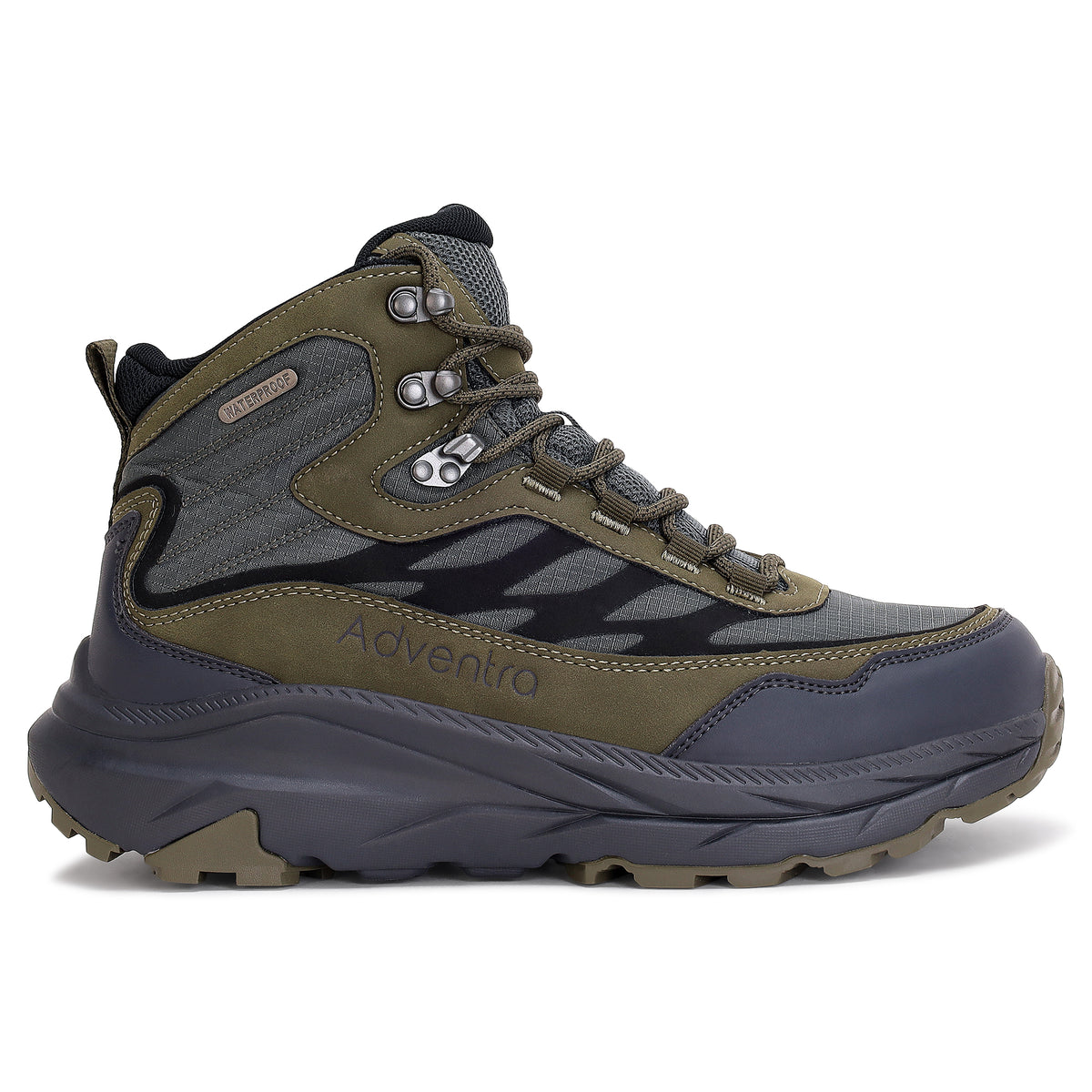 Waterproof Mid Ankle Hiking Shoes with Anti-Skid Rubber Sole (ET1112) - Grey-thumbmail-5