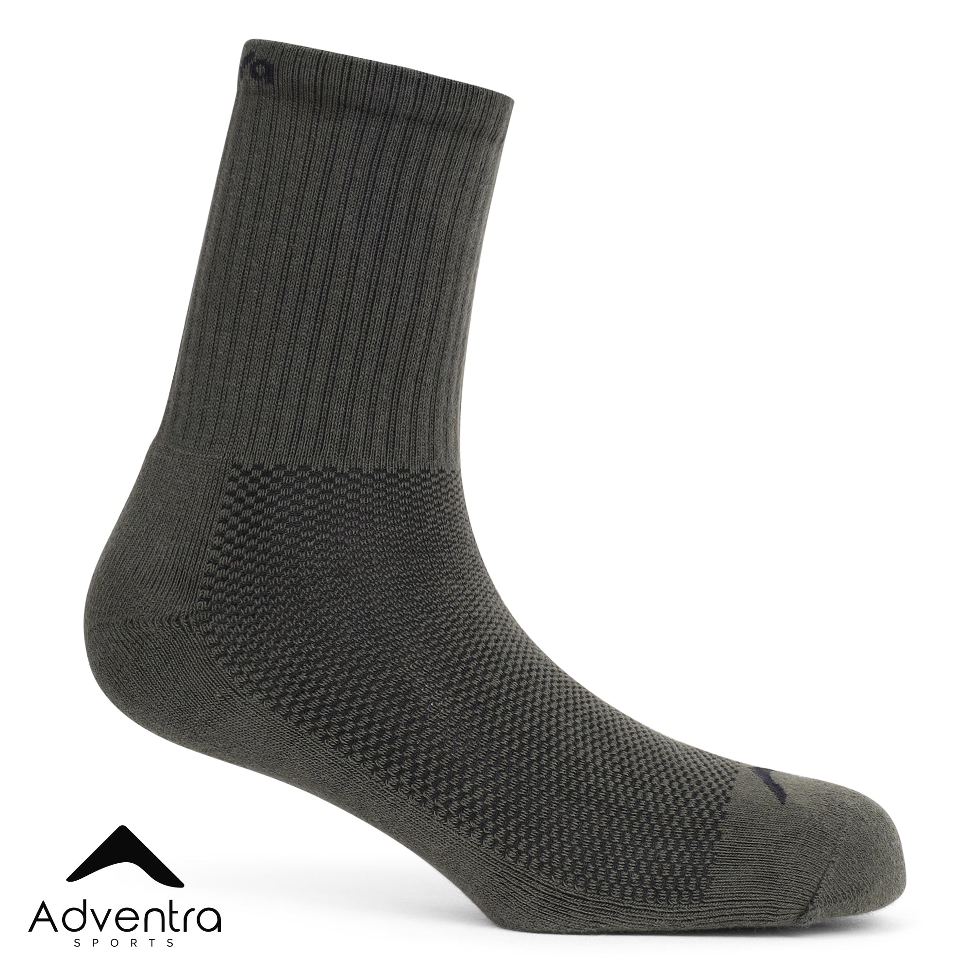 High Ankle Socks - Pack of 2 (ES500) - Black and Olive-thumbmail-7