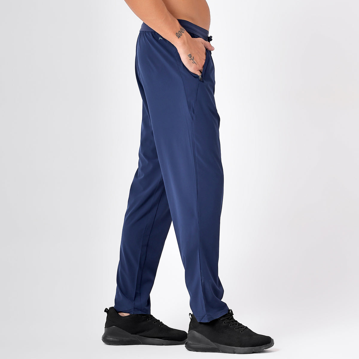 Men's Long Track Pants with 1 Zipper Pocket (EH930) Navy-thumbmail-3