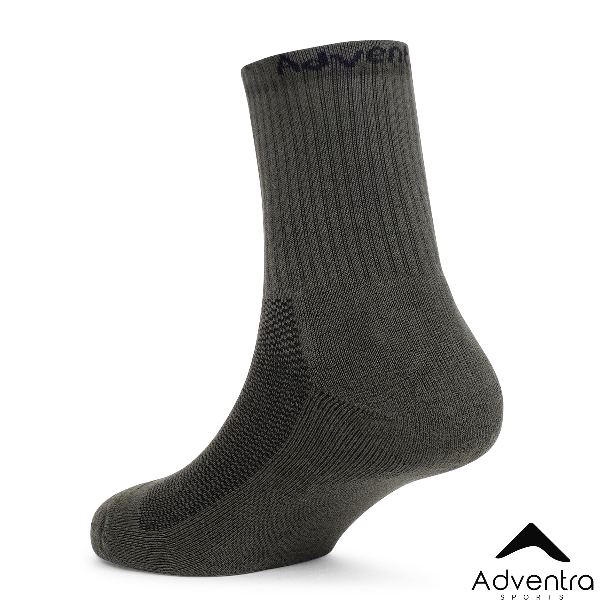 High Ankle Socks - Pack of 2 (ES500) - Olive and White-thumbmail-7