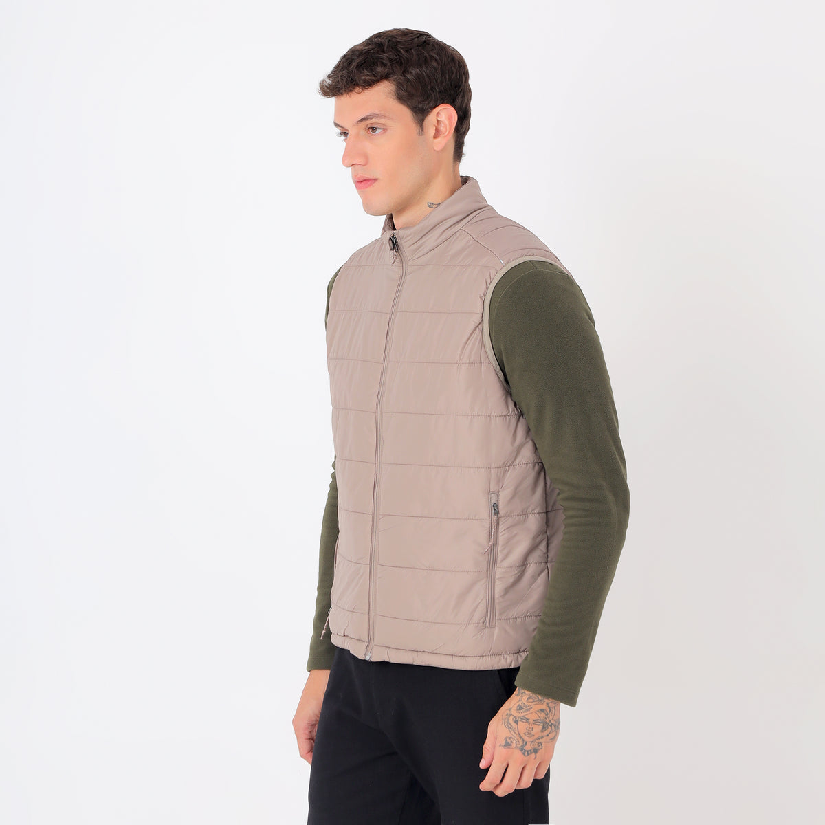 Men's Lightweight Packable Jacket - Water-Repellent (WH200) – Beige-thumbmail-3