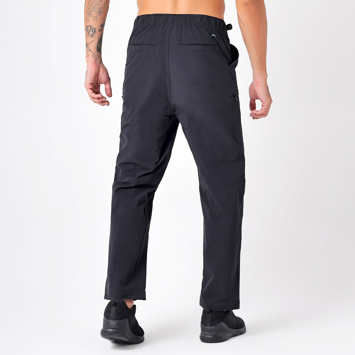 Men's Lightweight Long Pants with Buckle Belt (EH970) Navy-thumbmail-4