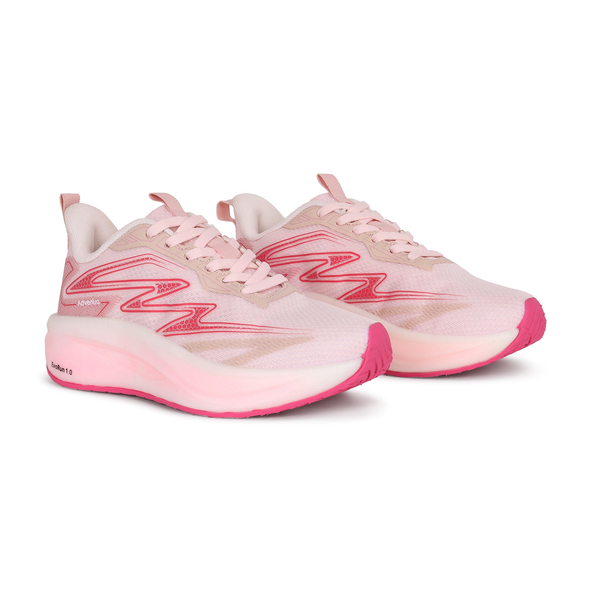 Lightweight Running Shoes for Women - Walking, Sports & Gym (RR700) – White-Pink-thumbmail-7