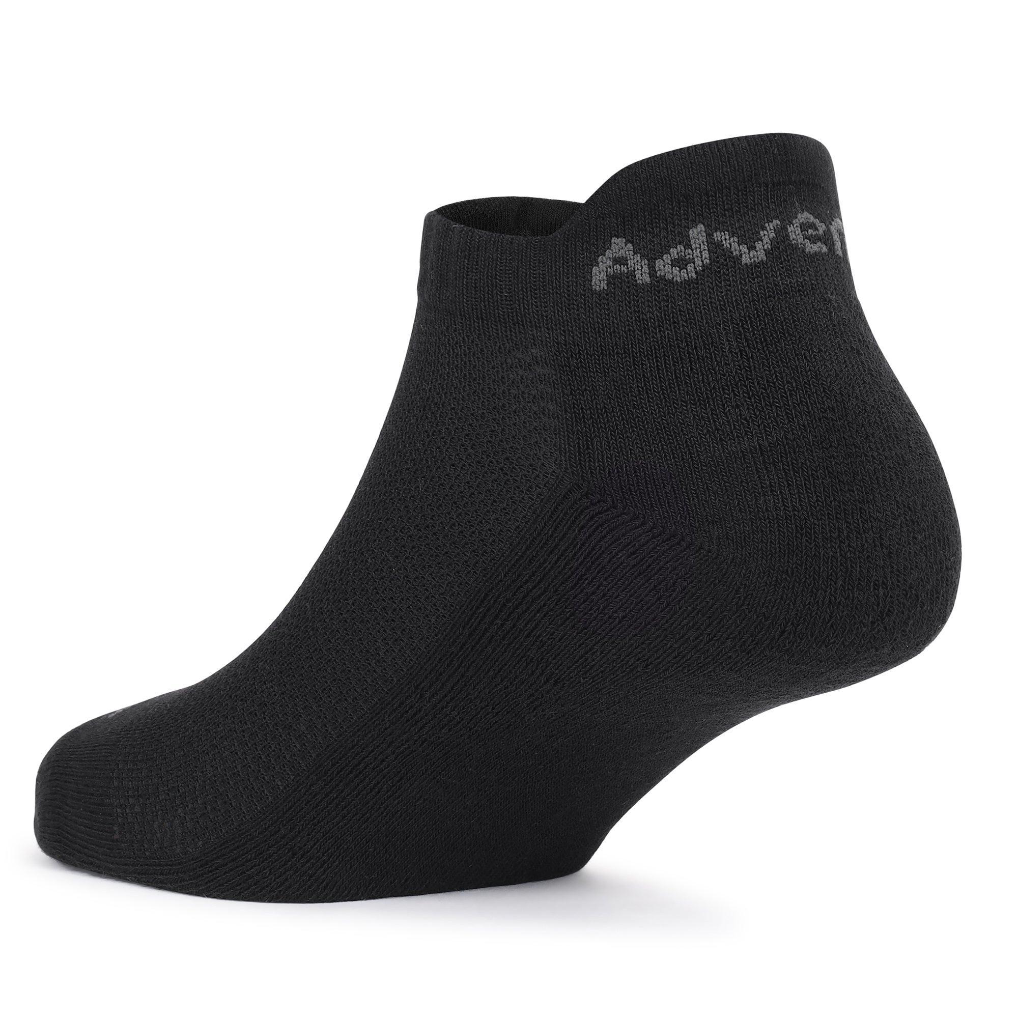 Low Ankle Cotton Socks – Pack of 2 (ES400) – White and Black-thumbmail-5