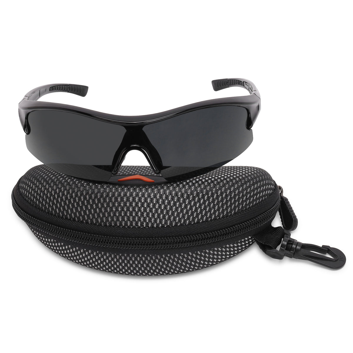 Anti-UV Cat 4 Impact Resistant Sports Sunglasses – WH1111 – Black-thumbmail-1