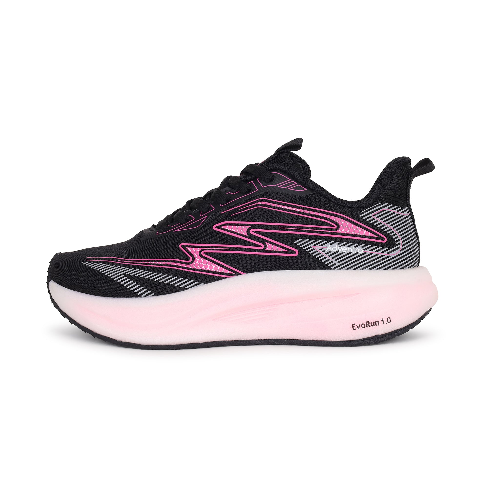 Lightweight Running Shoes for Women - Walking, Sports & Gym (RR700) – Black-Pink-thumbmail-6