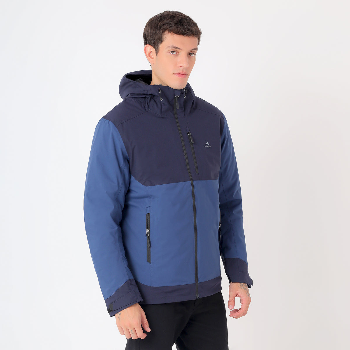 Waterproof Hooded Jacket with Pockets – Warm -10°C (ET1100) Blue-thumbmail-3