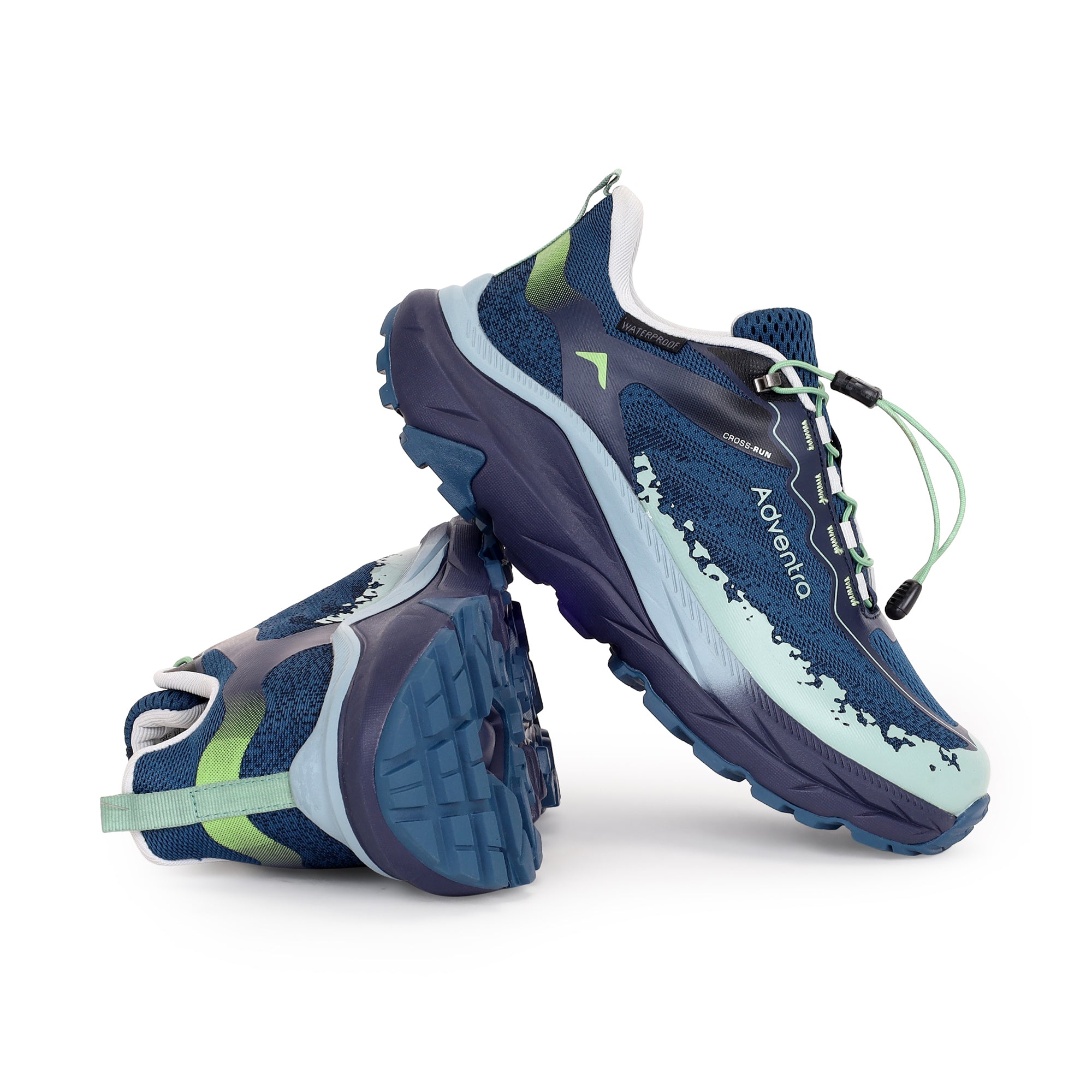 Waterproof Trail Running Ultra Grip Shoes, Quick-Lace (TR2014) – Blue-Green-thumbmail-8