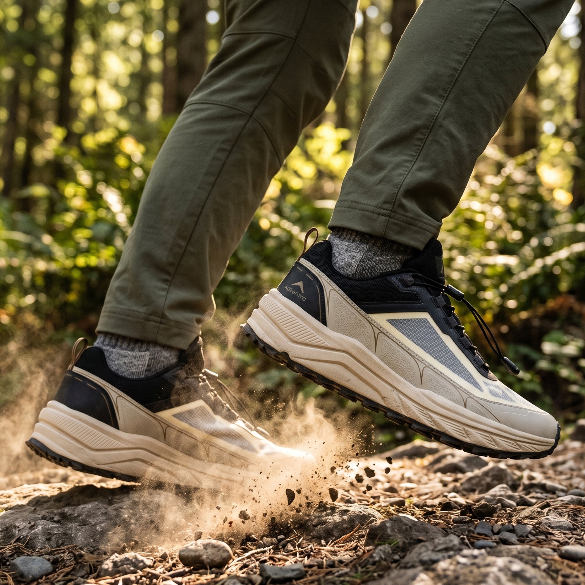 Trail Running Ultra Grip Shoes, Lightweight & Quick-Lace (TR2013) – White-thumbmail-2