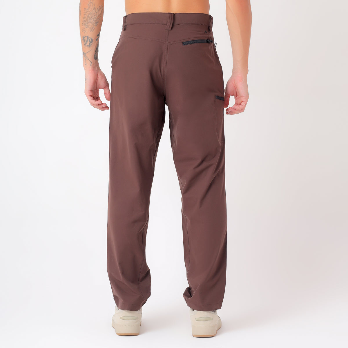 Men's Lightweight Cargo Pants with Zipper Pockets (EH910) - Brown-thumbmail-4