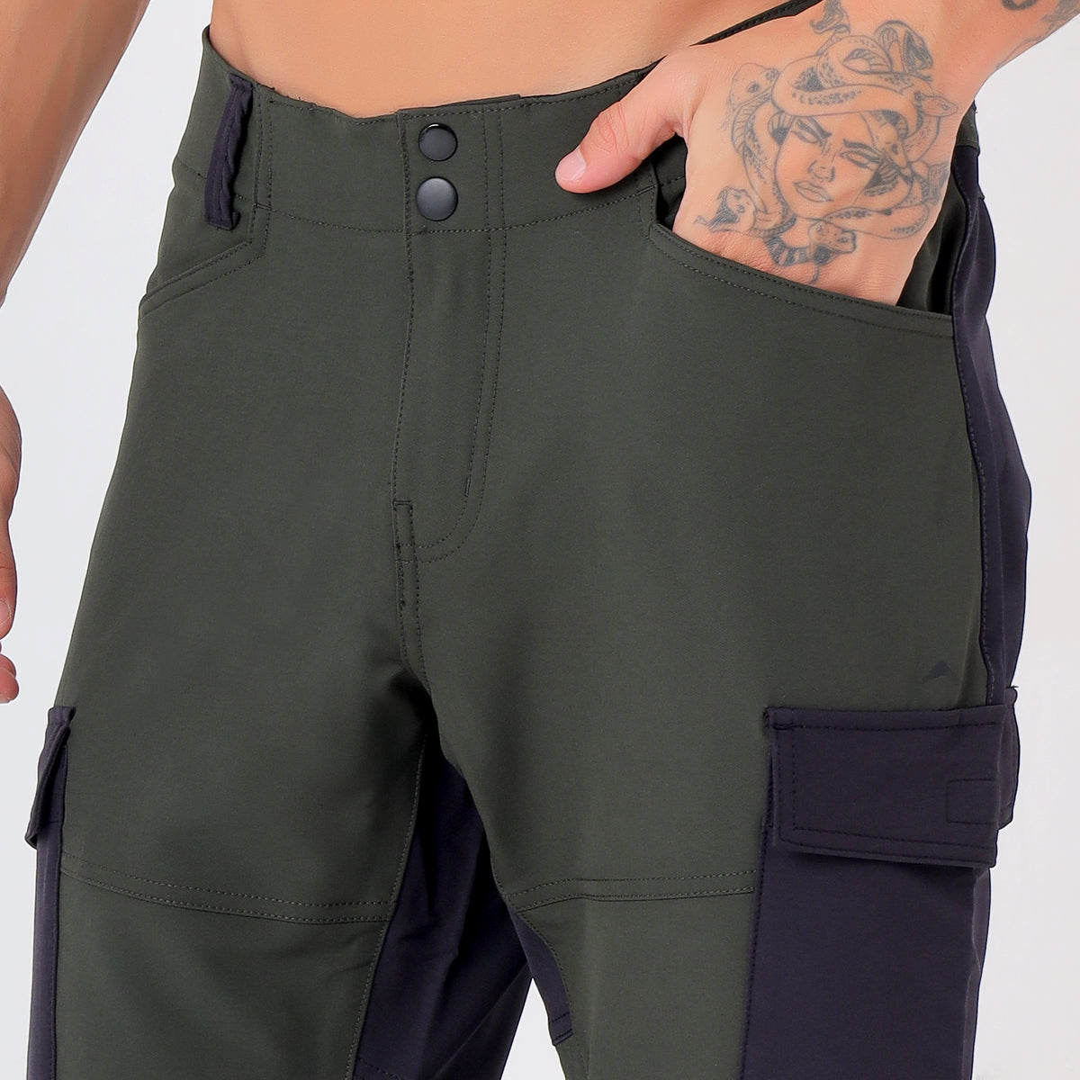 Convertible Cargo Pants with 5 Pockets – Water Resistant (EH1102) Uniform Green-thumbmail-3
