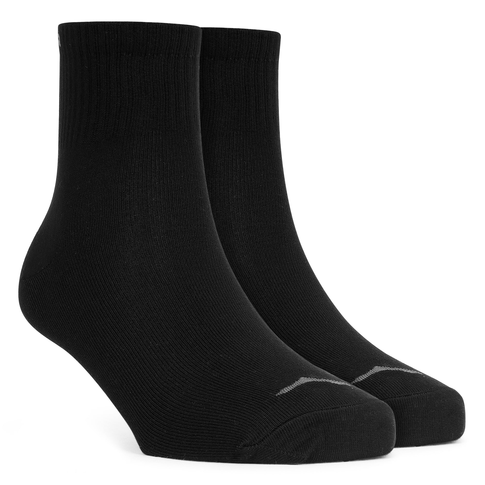 Mid Ankle Cotton Socks – Pack of 2 (ES700) – Olive and Black-thumbmail-8