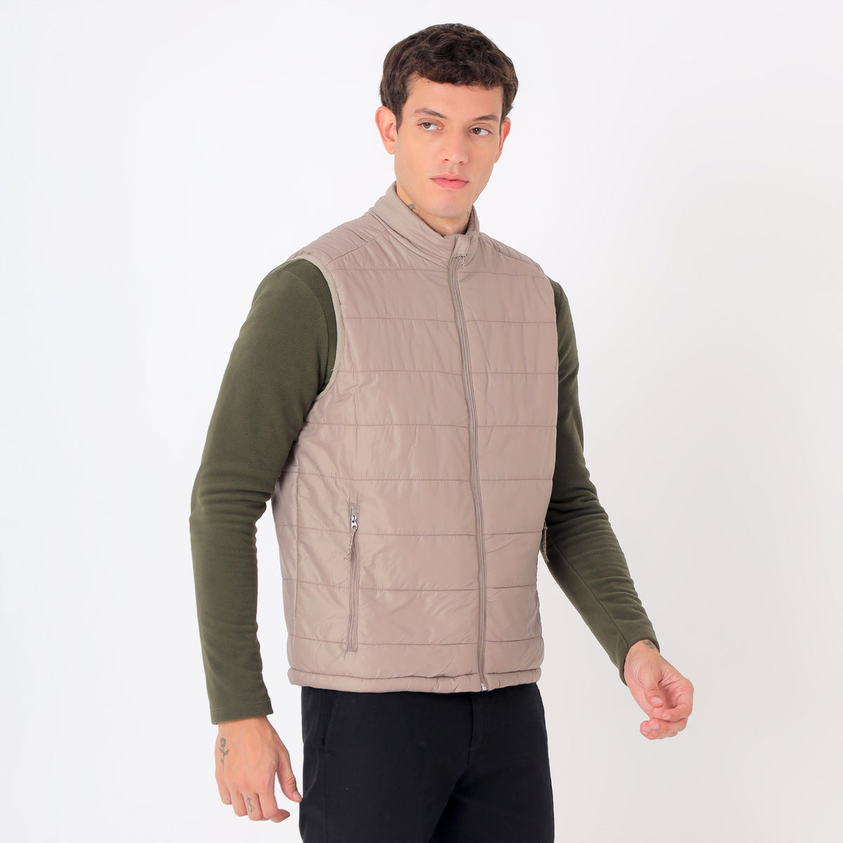 Men's Lightweight Packable Jacket - Water-Repellent (WH200) – Beige-thumbmail-4