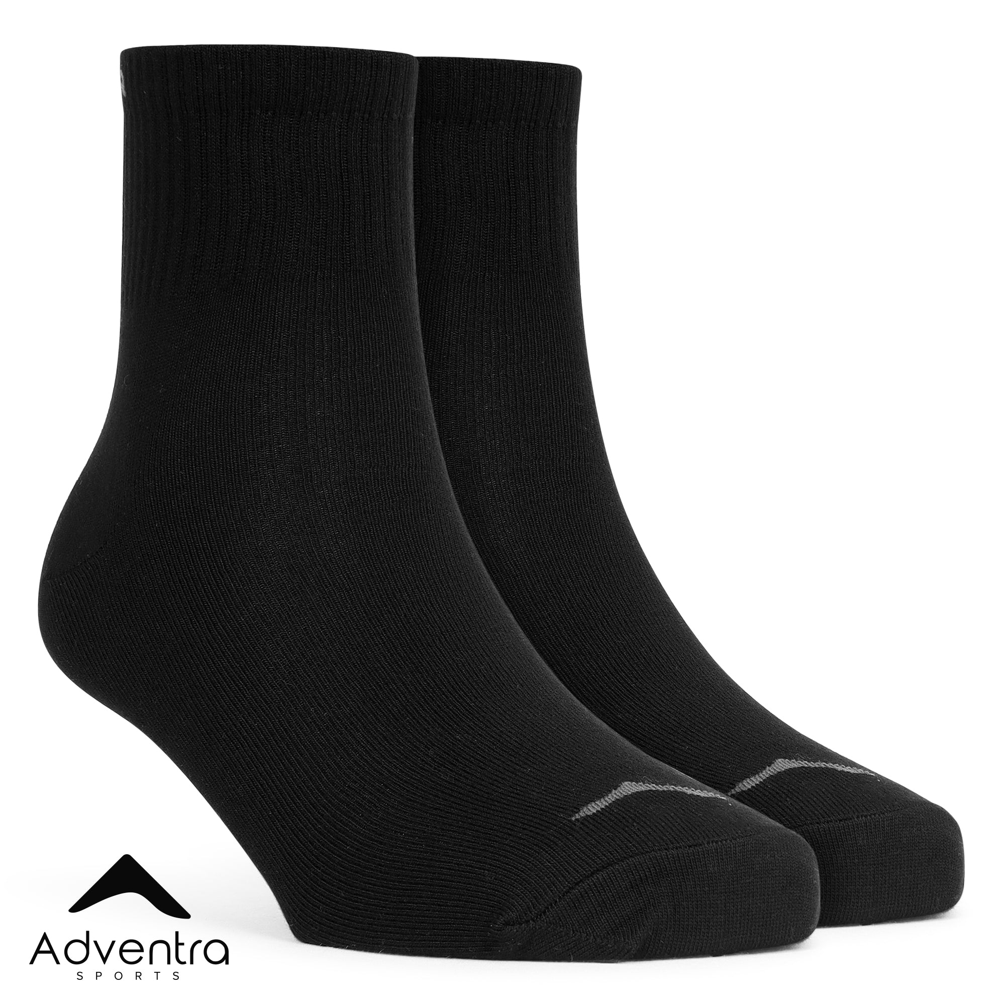 Mid Ankle Cotton Socks – Pack of 2 (ES700) – Olive and Black-thumbmail-8