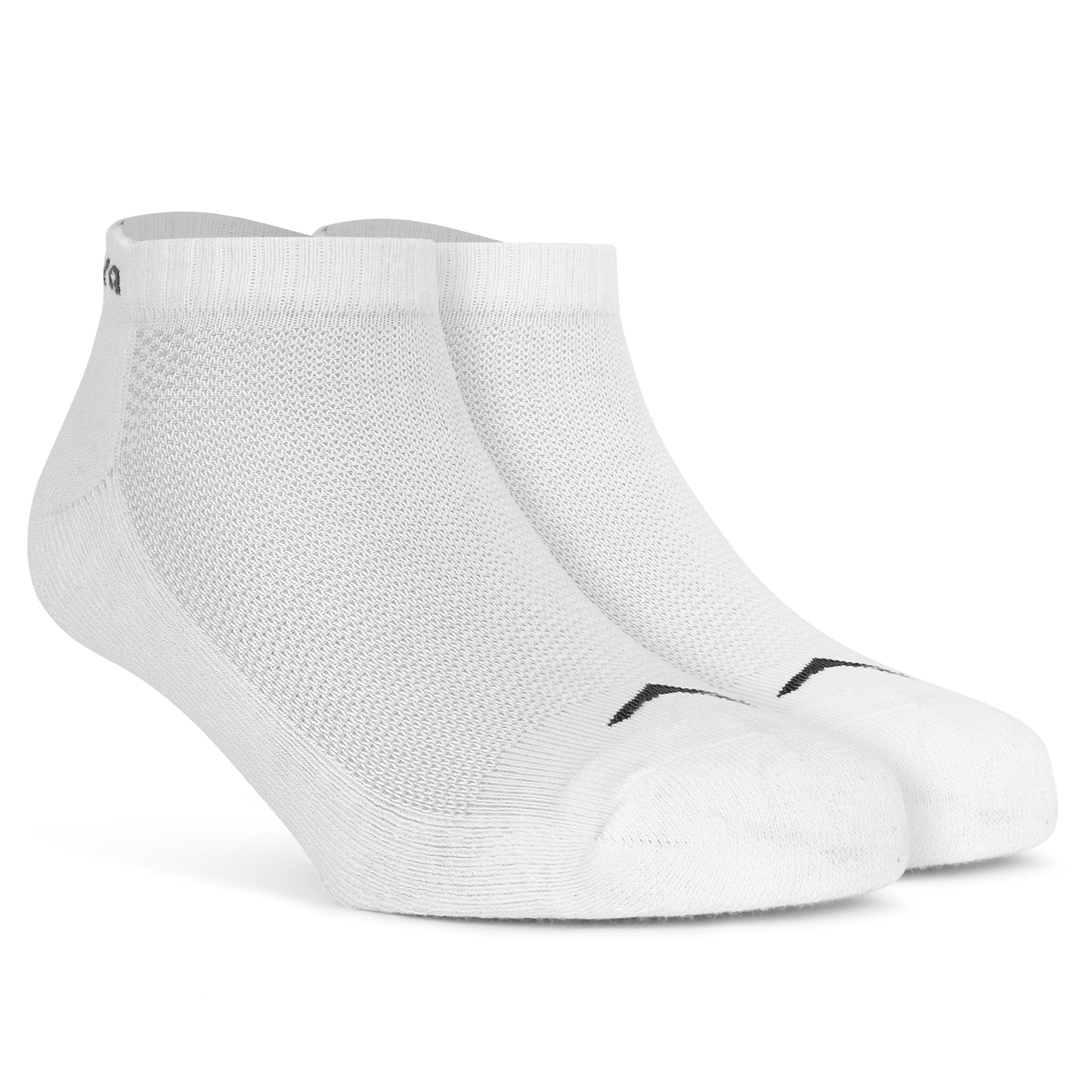 Low Ankle Cotton Socks – Pack of 2 (ES400) – White and Olive-thumbmail-8