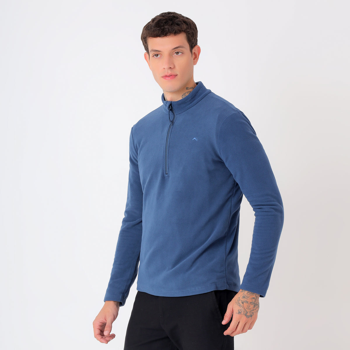 Men's Half Zip Fleece Jacket – Lightweight (EH400) Navy-thumbmail-4