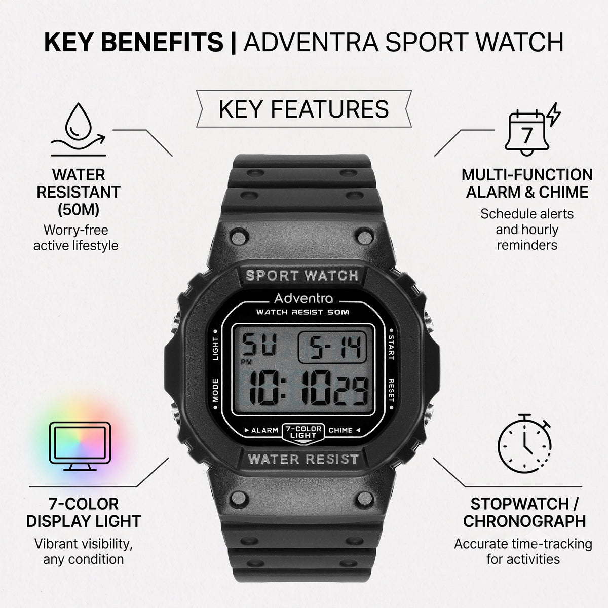 Adventra Outdoor Adventure Digital Sport watch ADW500-thumbmail-4