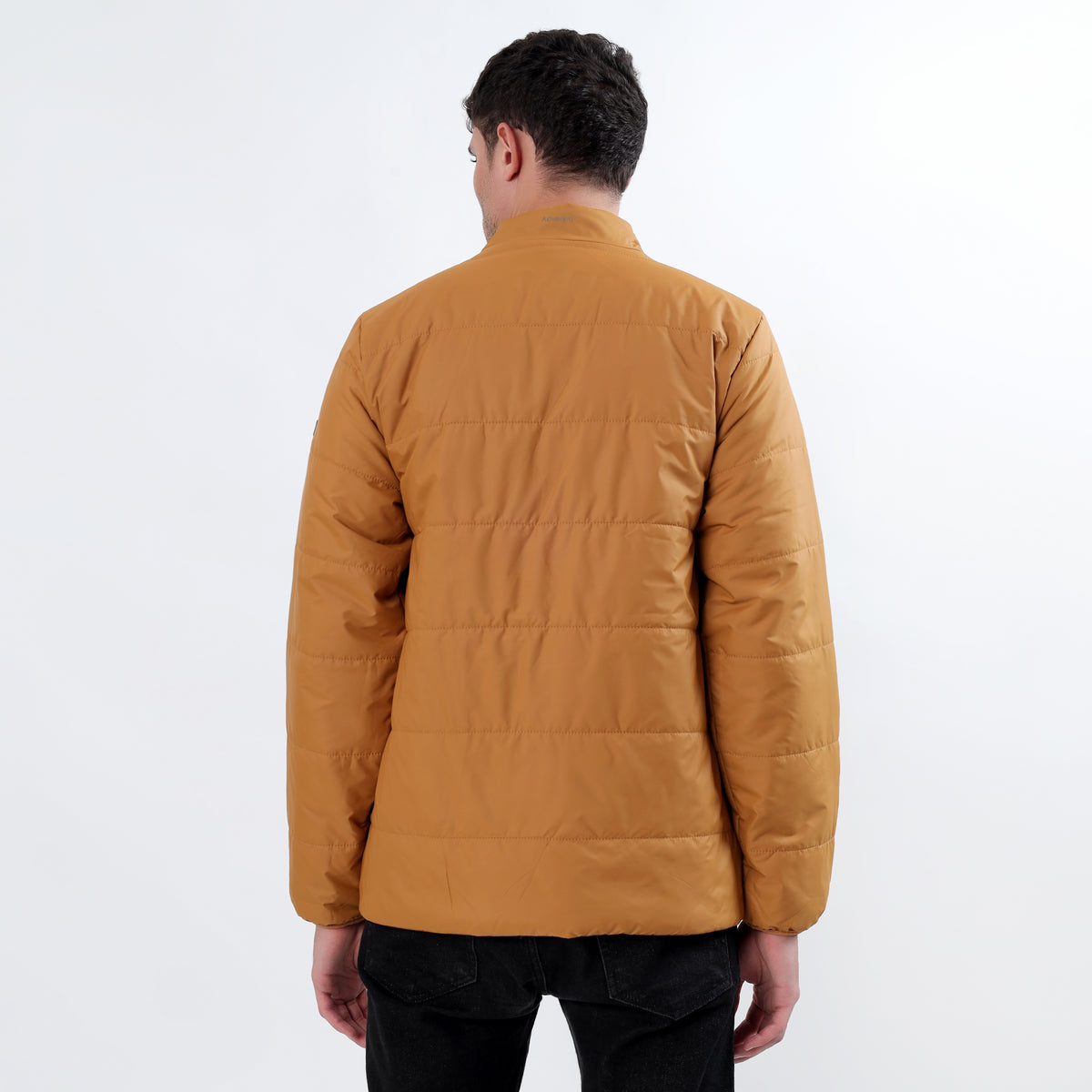 Men's Basic Winter Puffer Jacket – Water Repellent, Quilted - WH100 (Tan)-thumbmail-11